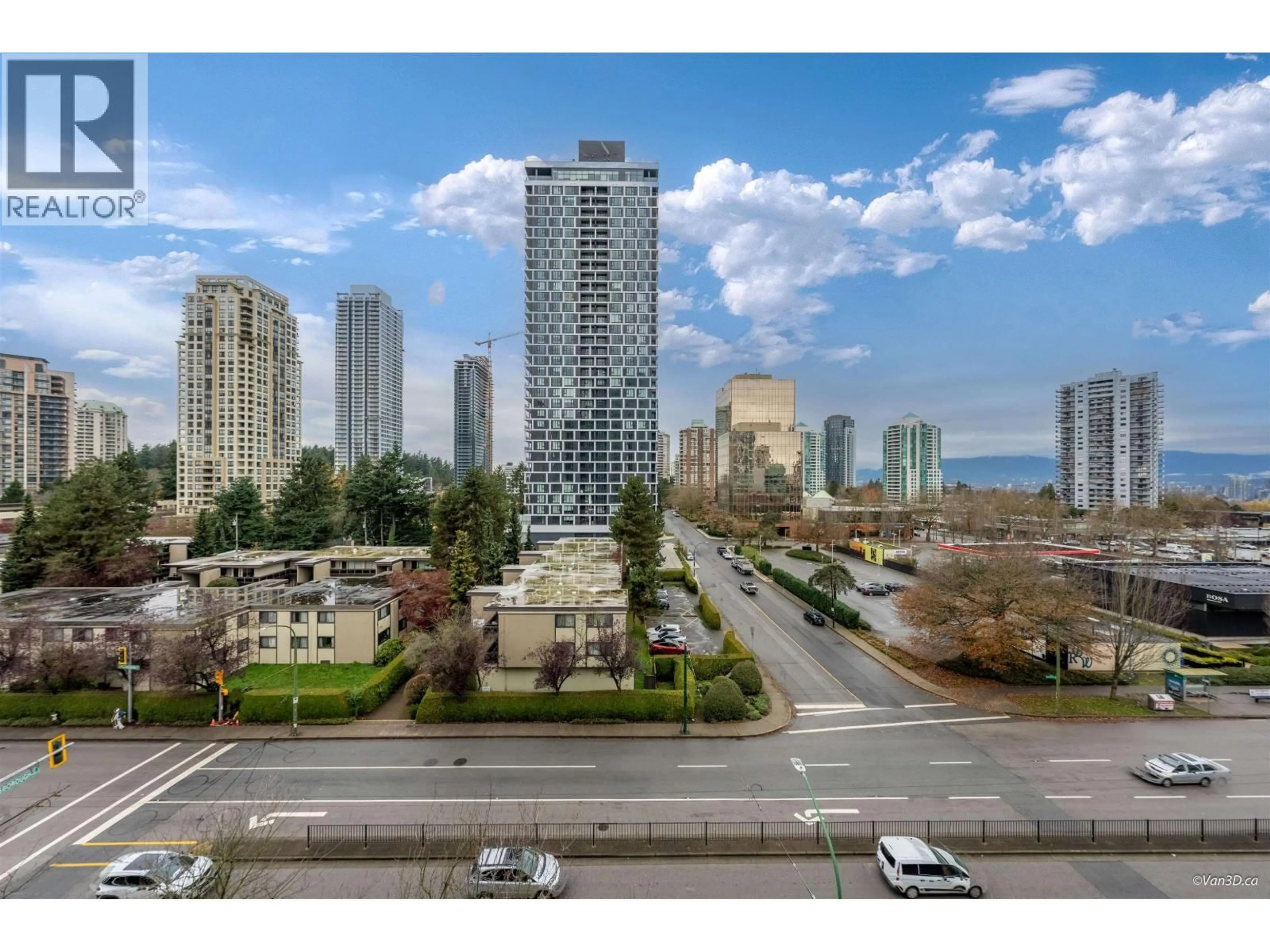 A pic from outside/outdoor area/front of a property/back of a property/a pic from drone, city buildings view from balcony for 805 - 6088 WILLINGDON AVENUE, Burnaby British Columbia V5H4V2