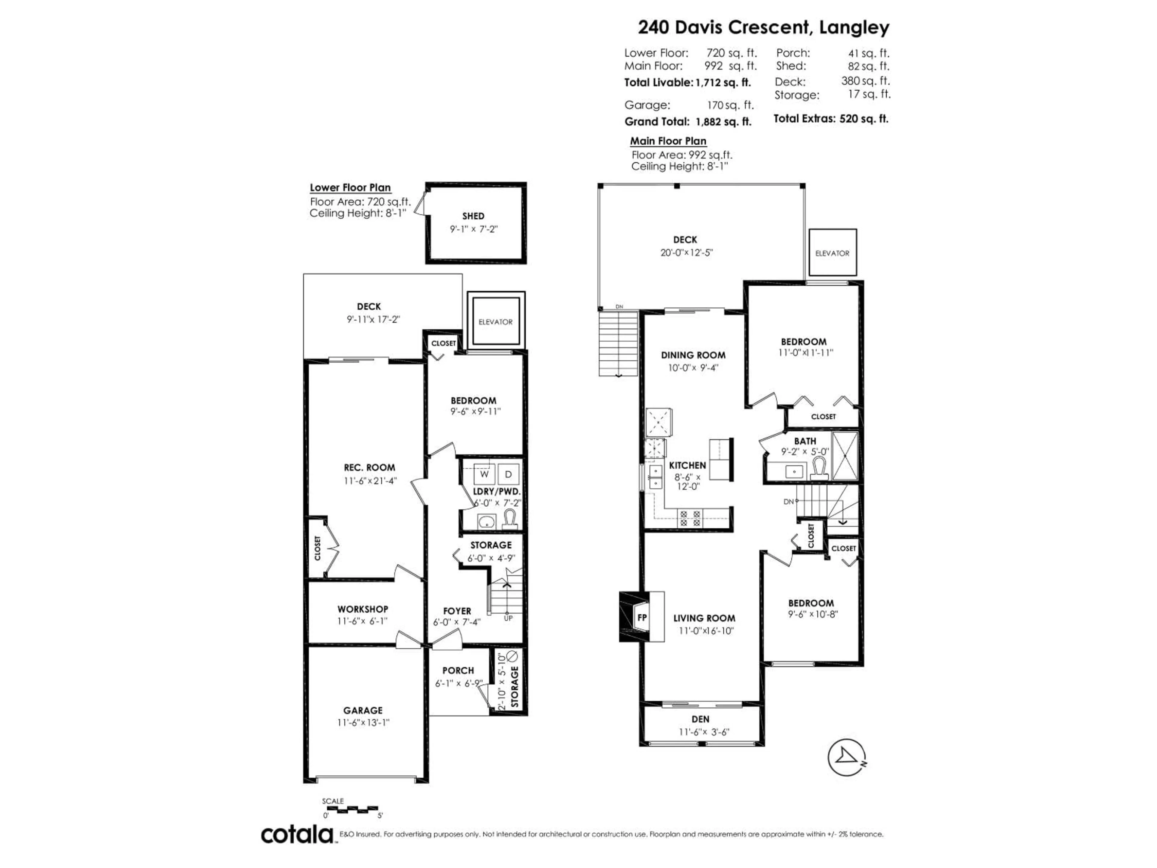 Floor plan for 240 DAVIS CRESCENT, Langley British Columbia V4W3K7