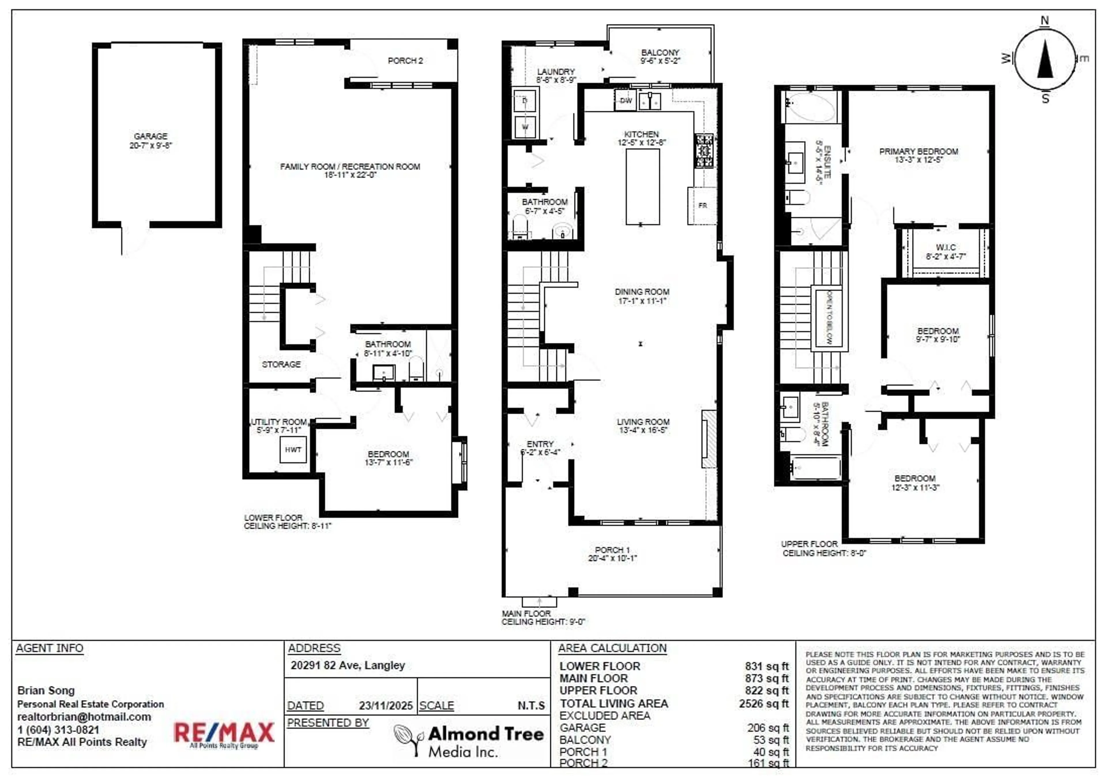 Floor plan for 20291 82 AVENUE, Langley British Columbia V2Y0Z1
