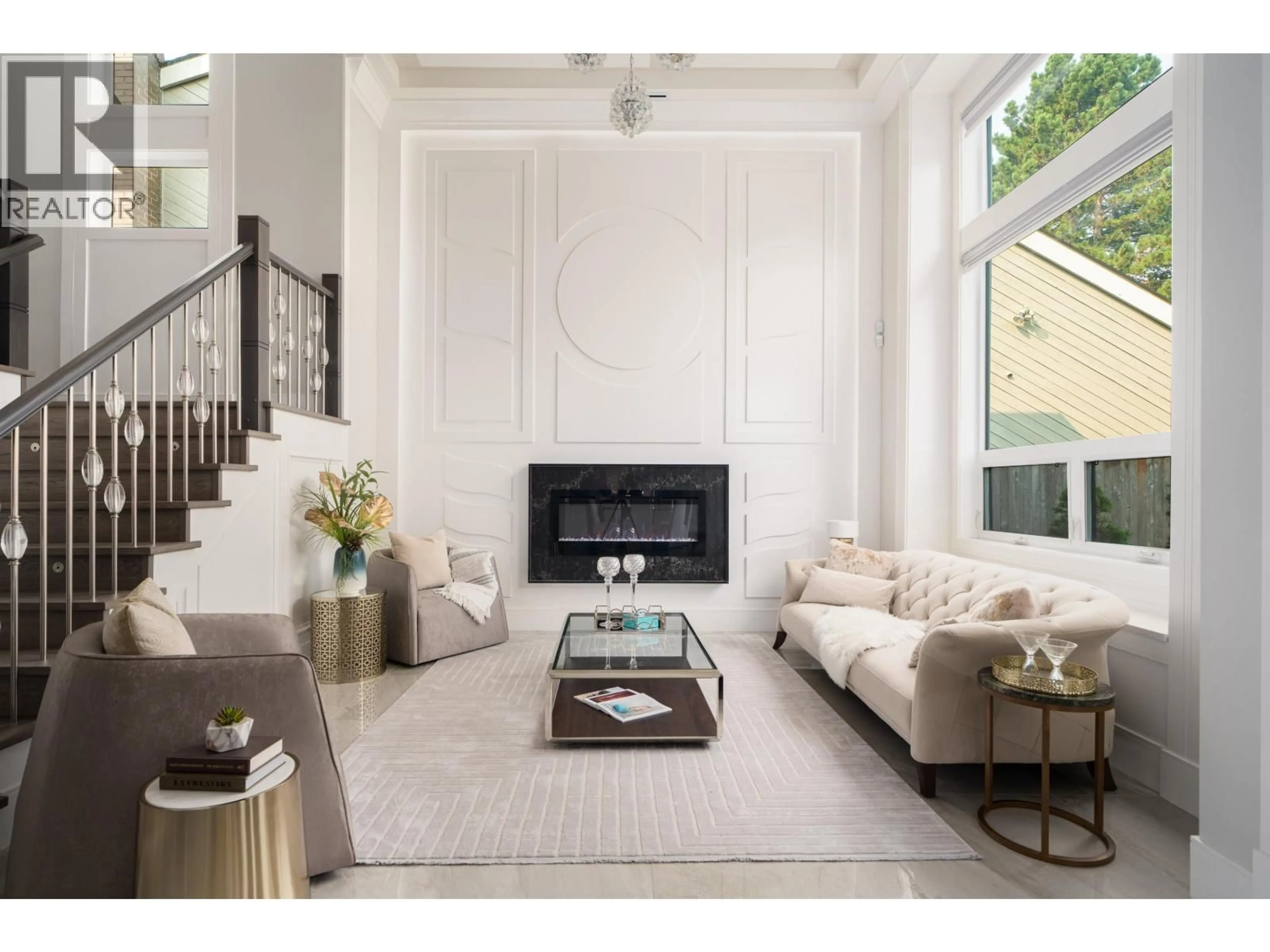 Living room with furniture, ceramic/tile floor for 4668 MAHOOD DRIVE, Richmond British Columbia V7E5C4