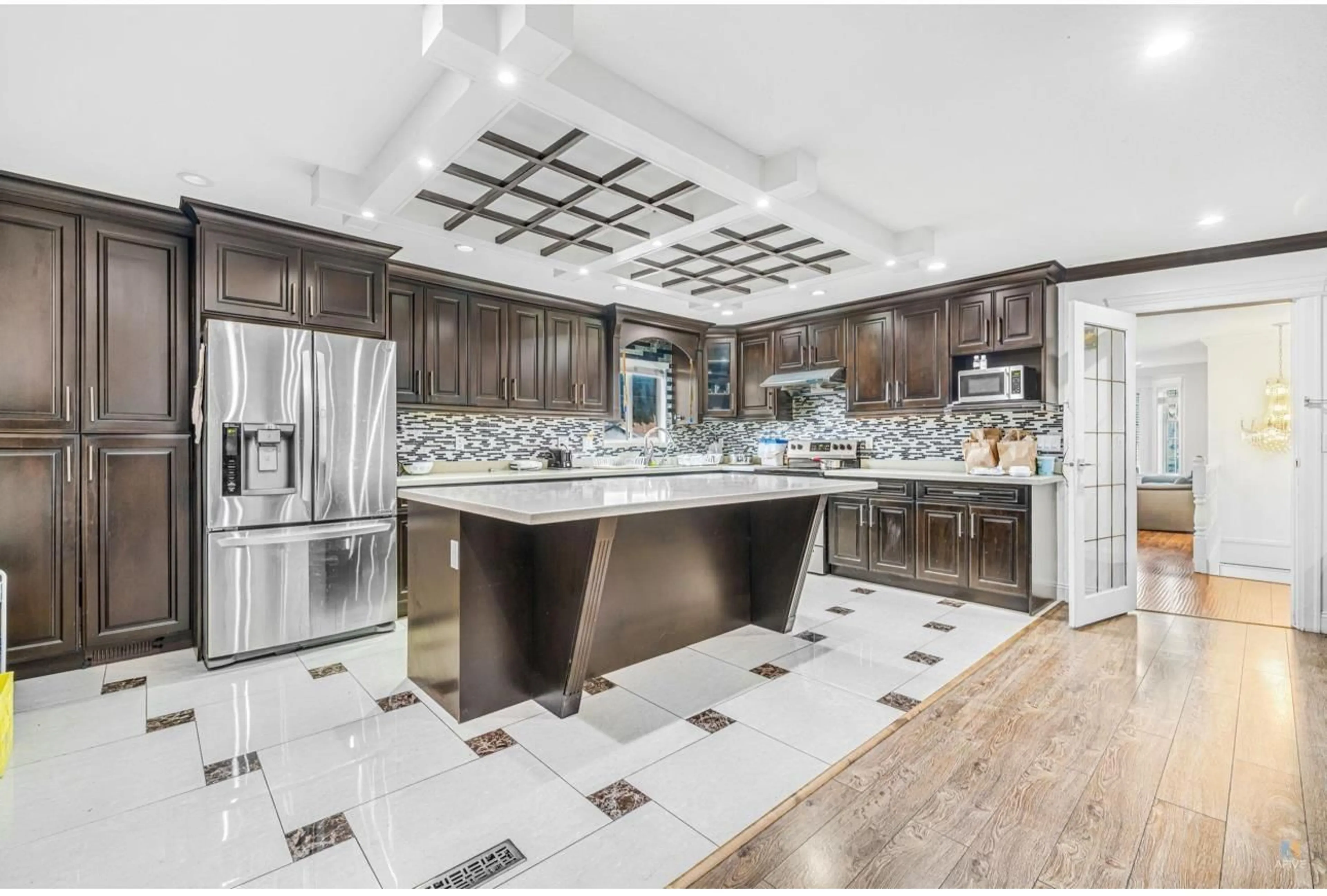 Contemporary kitchen, ceramic/tile floor for 14208 67 AVENUE, Surrey British Columbia V3W0P5