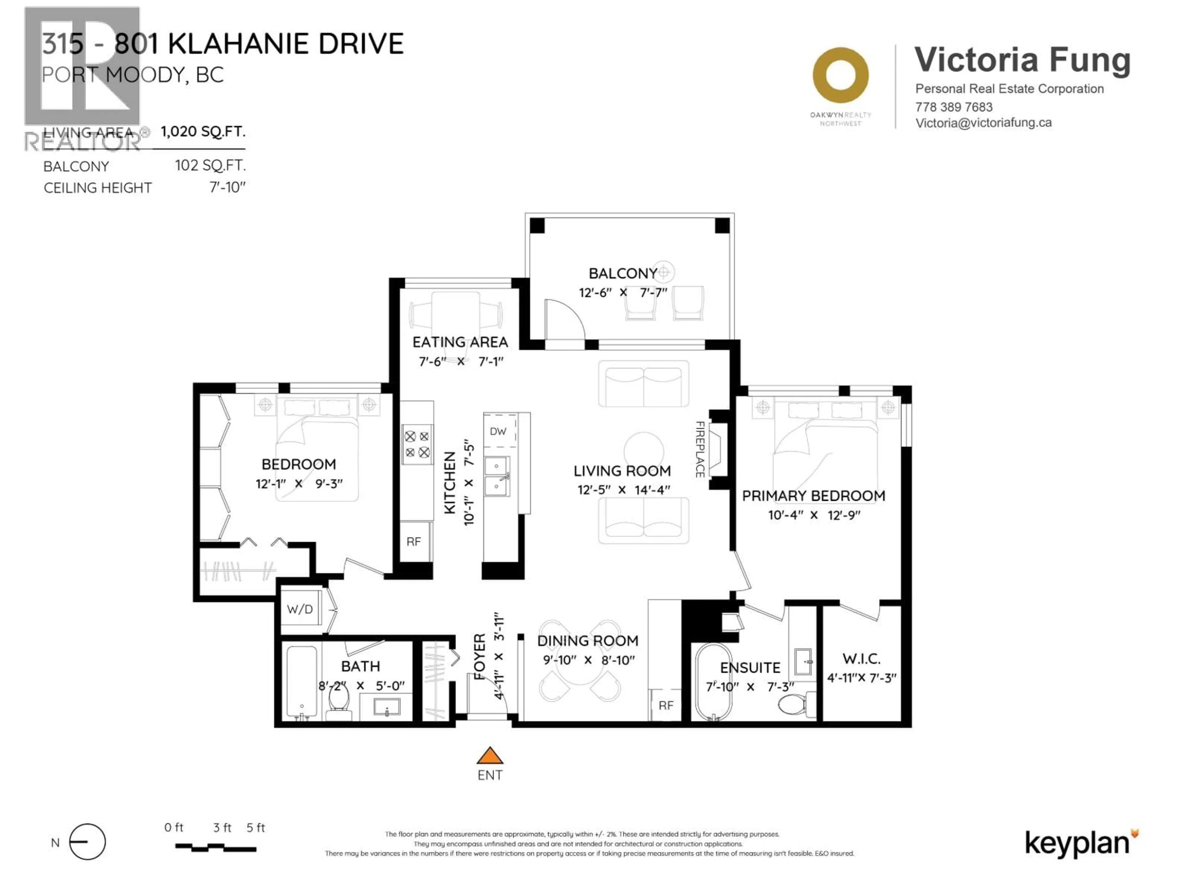 Floor plan for 315 - 801 KLAHANIE DRIVE, Port Moody British Columbia V3H5K4