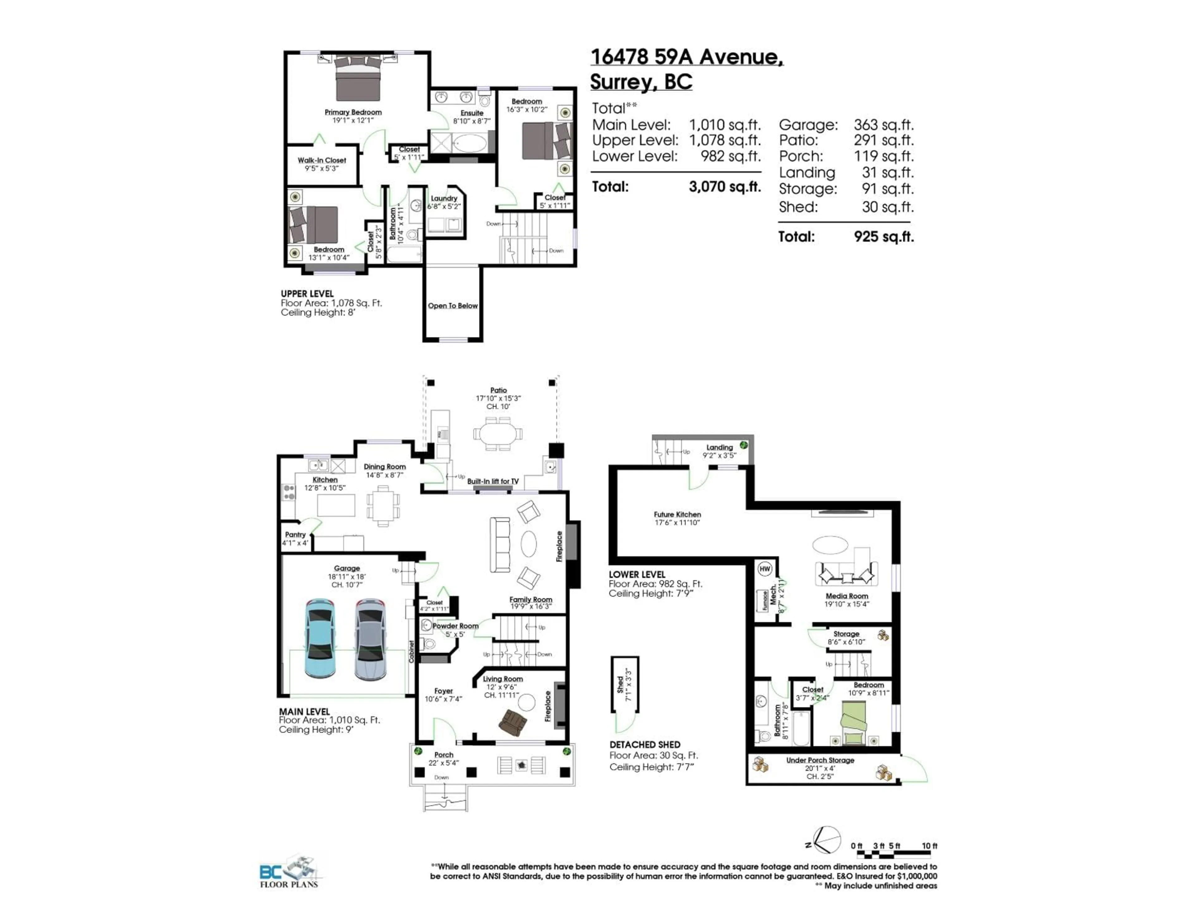 Floor plan for 16478 59A AVENUE, Surrey British Columbia V3S6M6