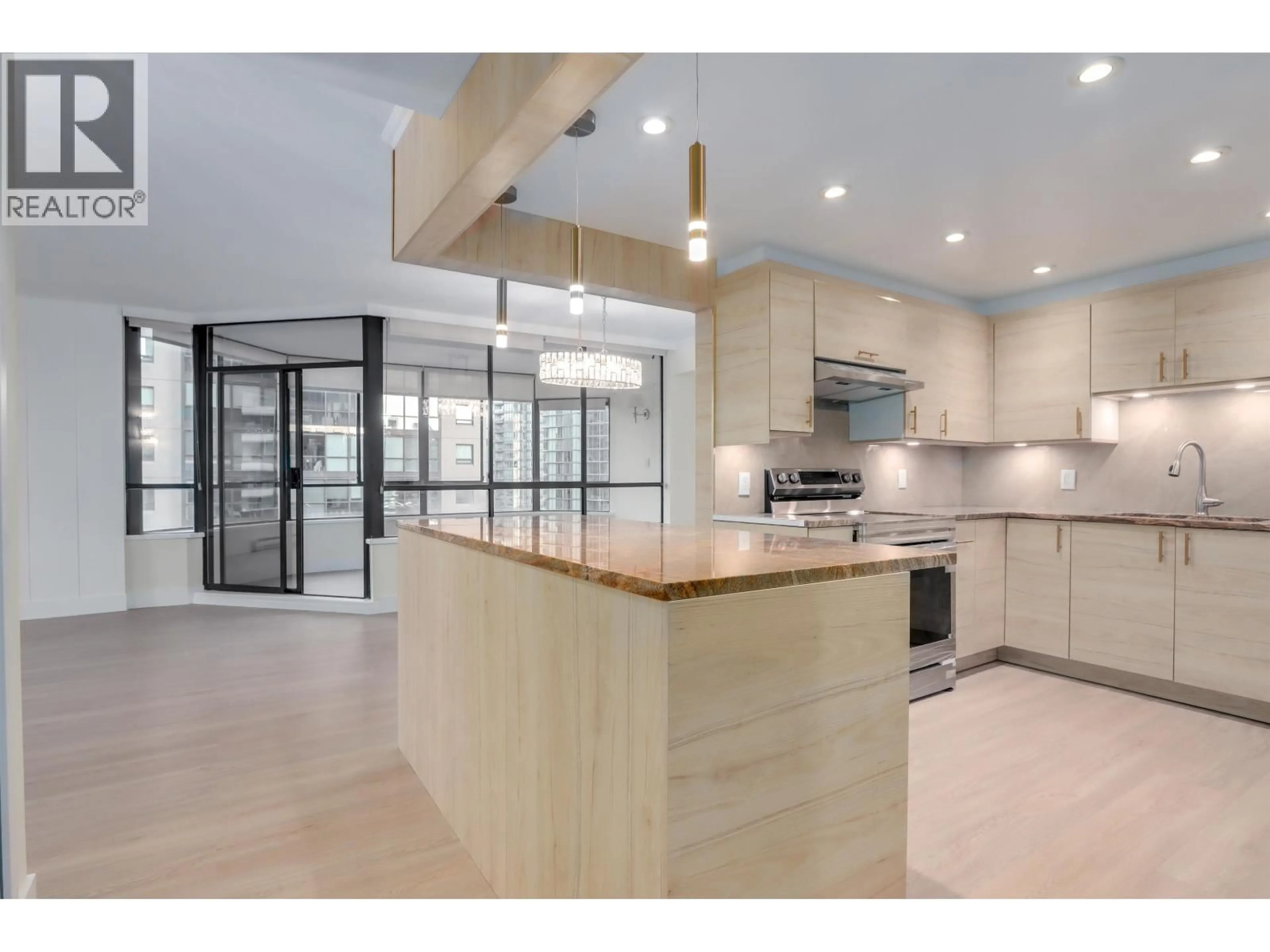 Open concept kitchen, ceramic/tile floor for 701 - 738 BROUGHTON STREET, Vancouver British Columbia V6G3A7