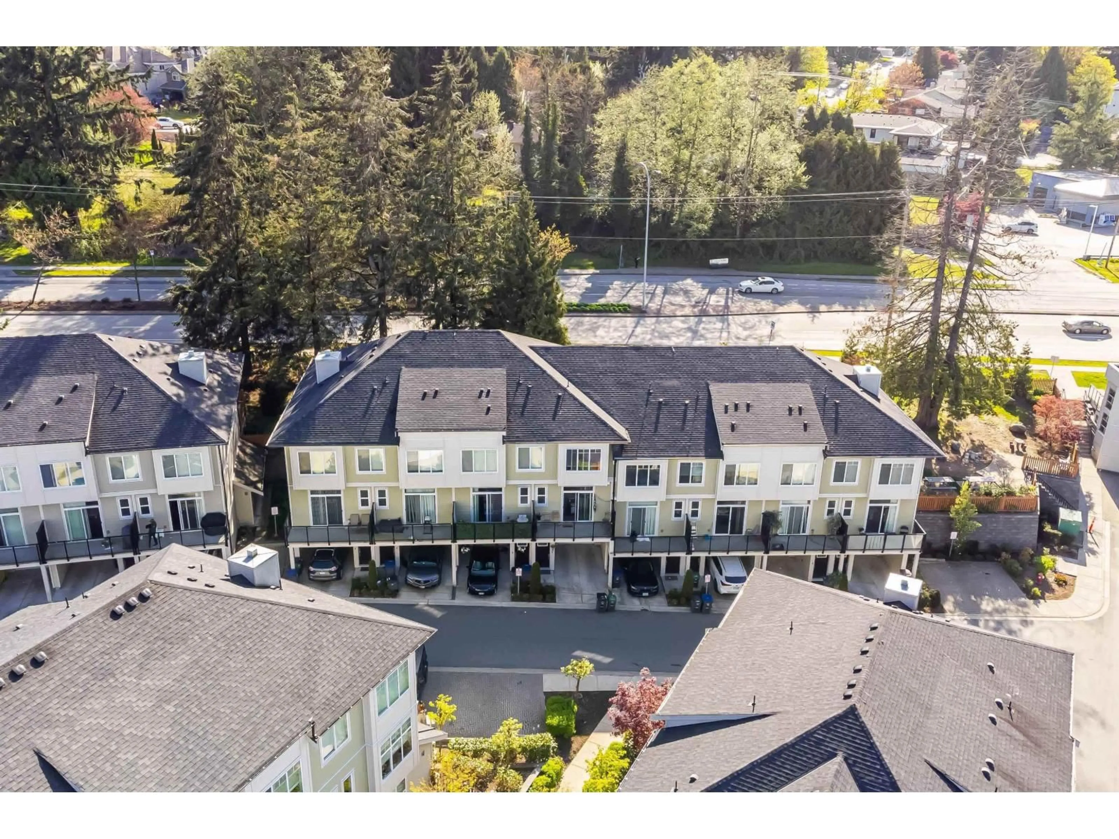 A pic from outside/outdoor area/front of a property/back of a property/a pic from drone, mountain view for 5 - 13670 62 AVENUE, Surrey British Columbia V3X0H6