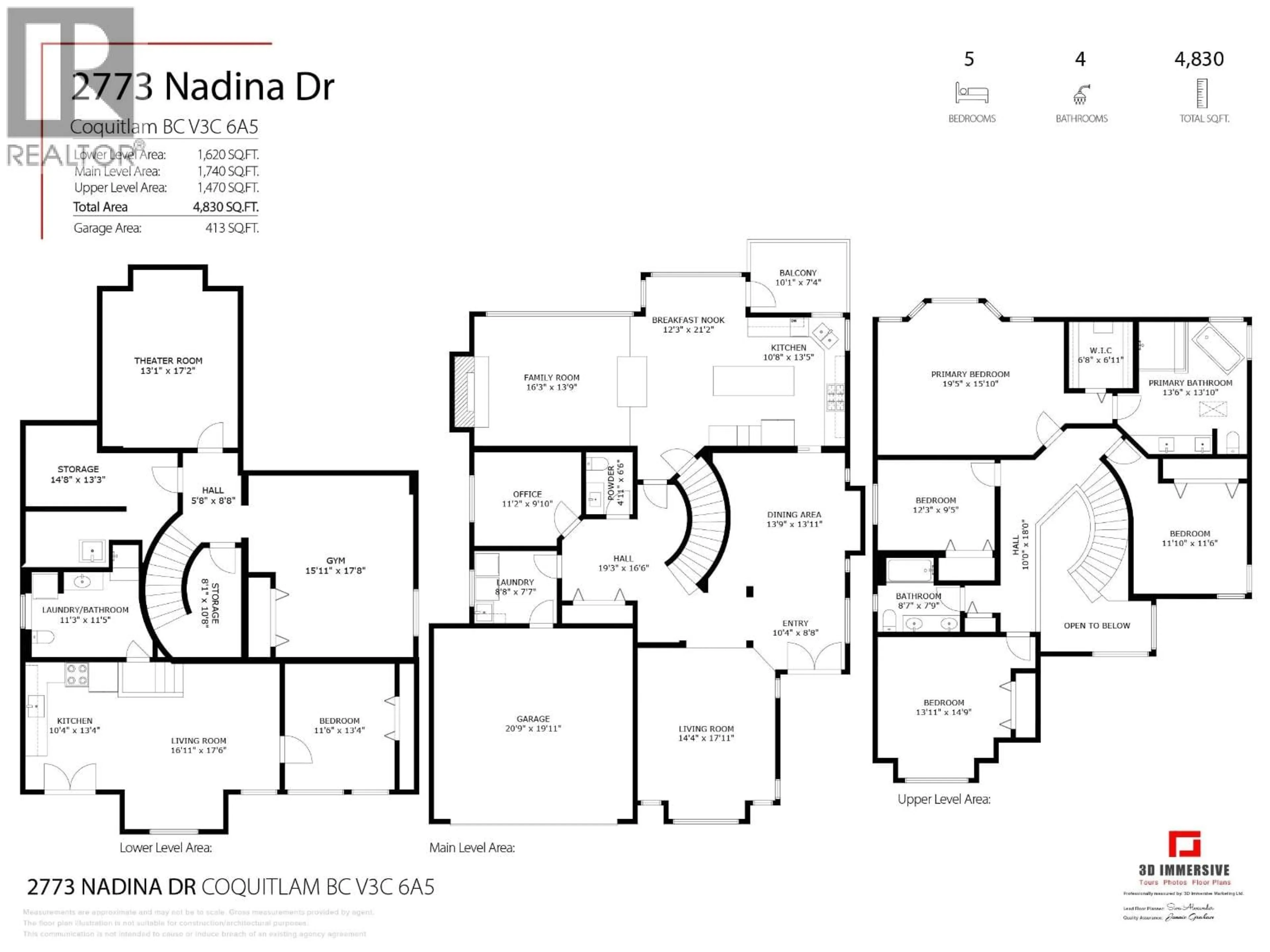 Floor plan for 2773 NADINA DRIVE, Coquitlam British Columbia V3C6A5