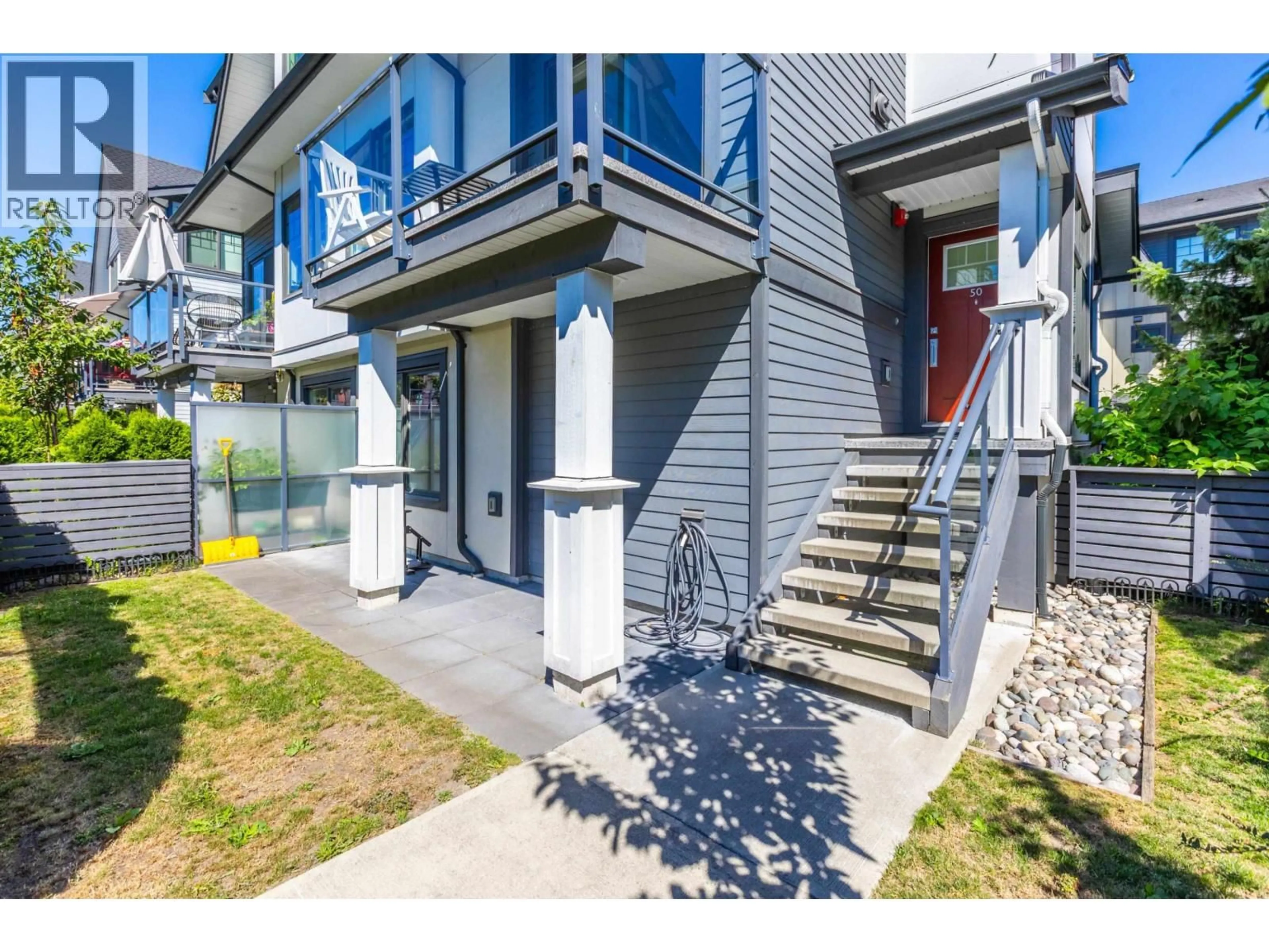 Home with vinyl exterior material, street for 50 - 19451 SUTTON AVENUE, Pitt Meadows British Columbia V3Y0G6
