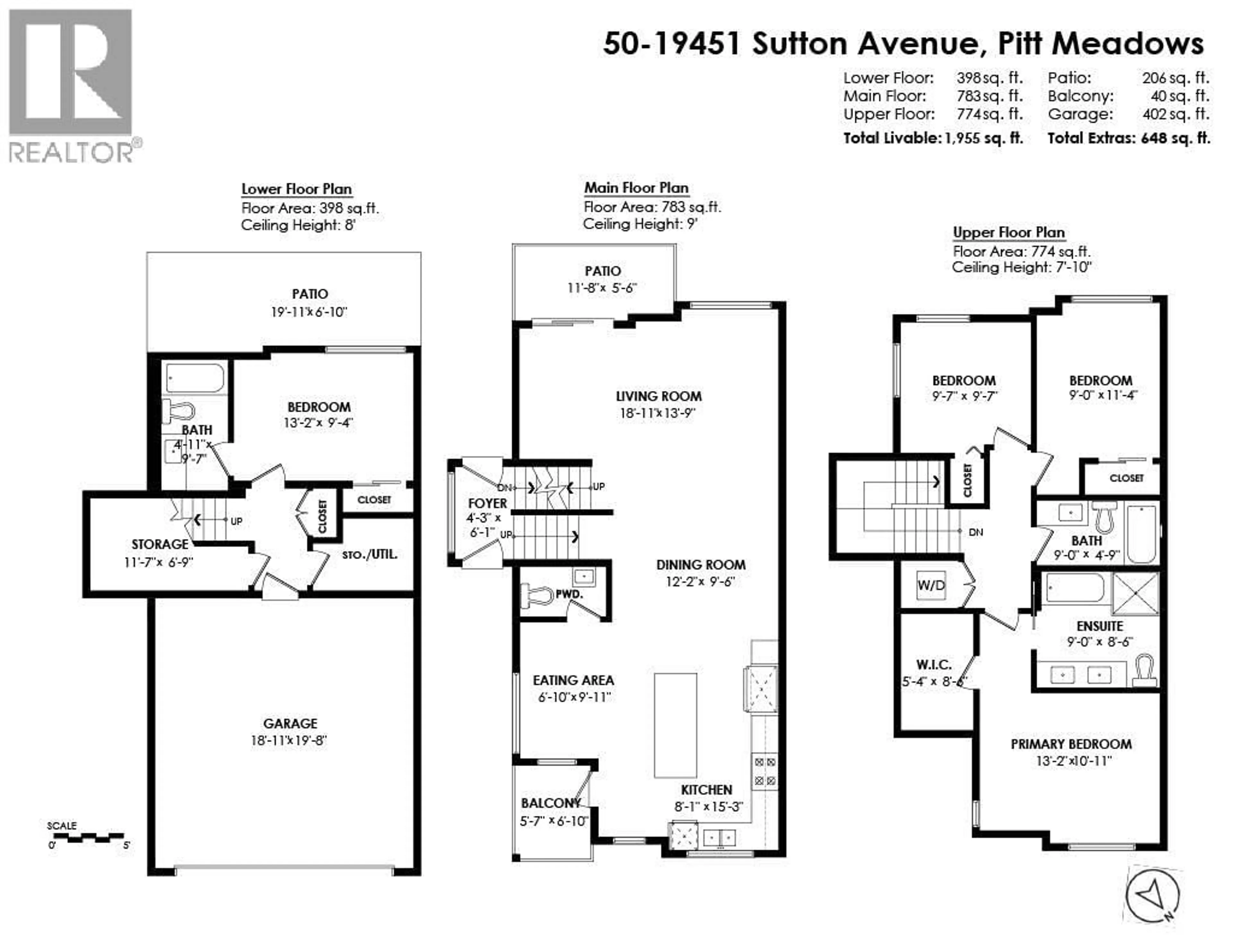 Floor plan for 50 - 19451 SUTTON AVENUE, Pitt Meadows British Columbia V3Y0G6
