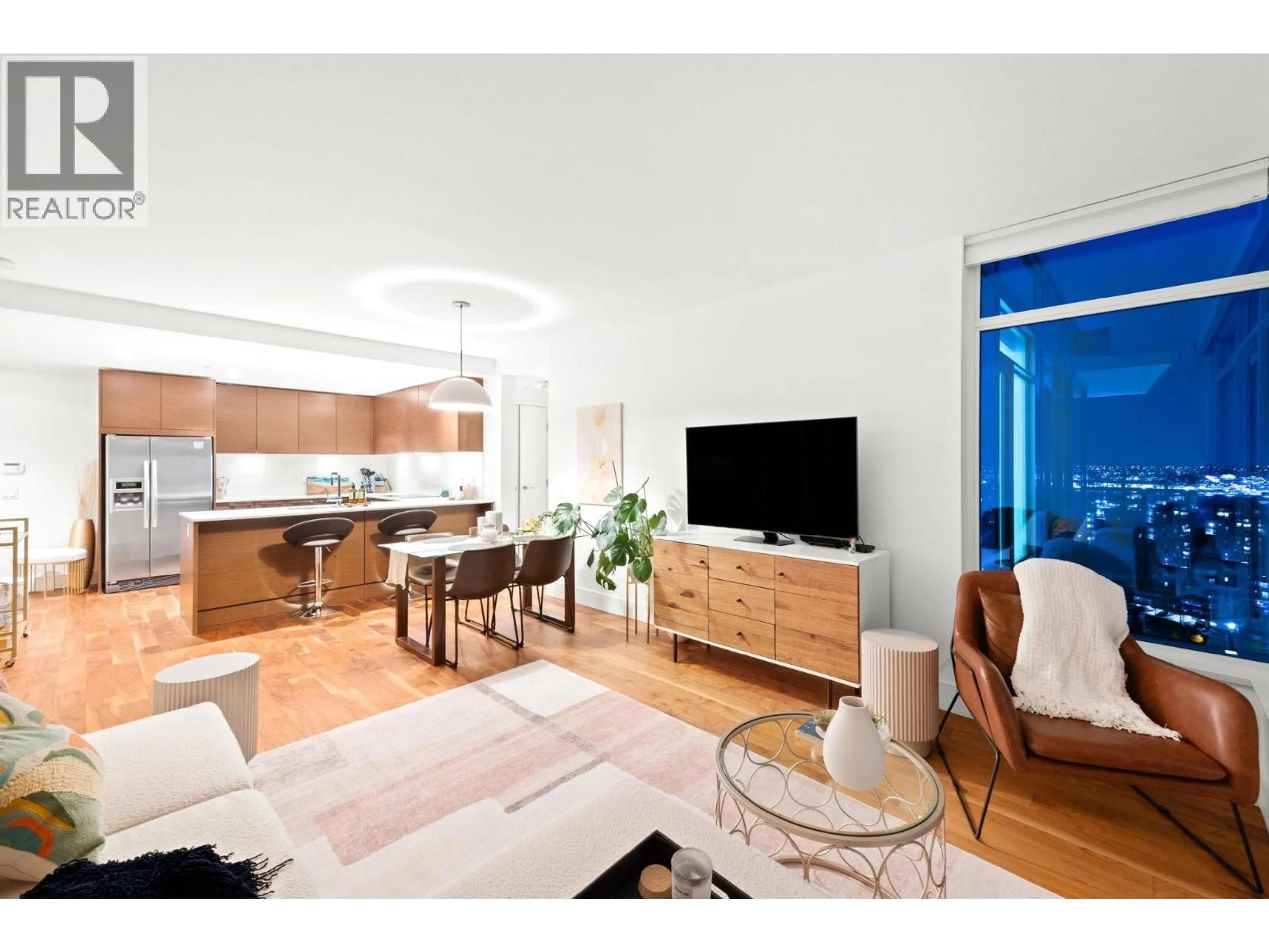 Living room with furniture, wood/laminate floor for 1503 - 111 13TH STREET, North Vancouver British Columbia V7L0C7