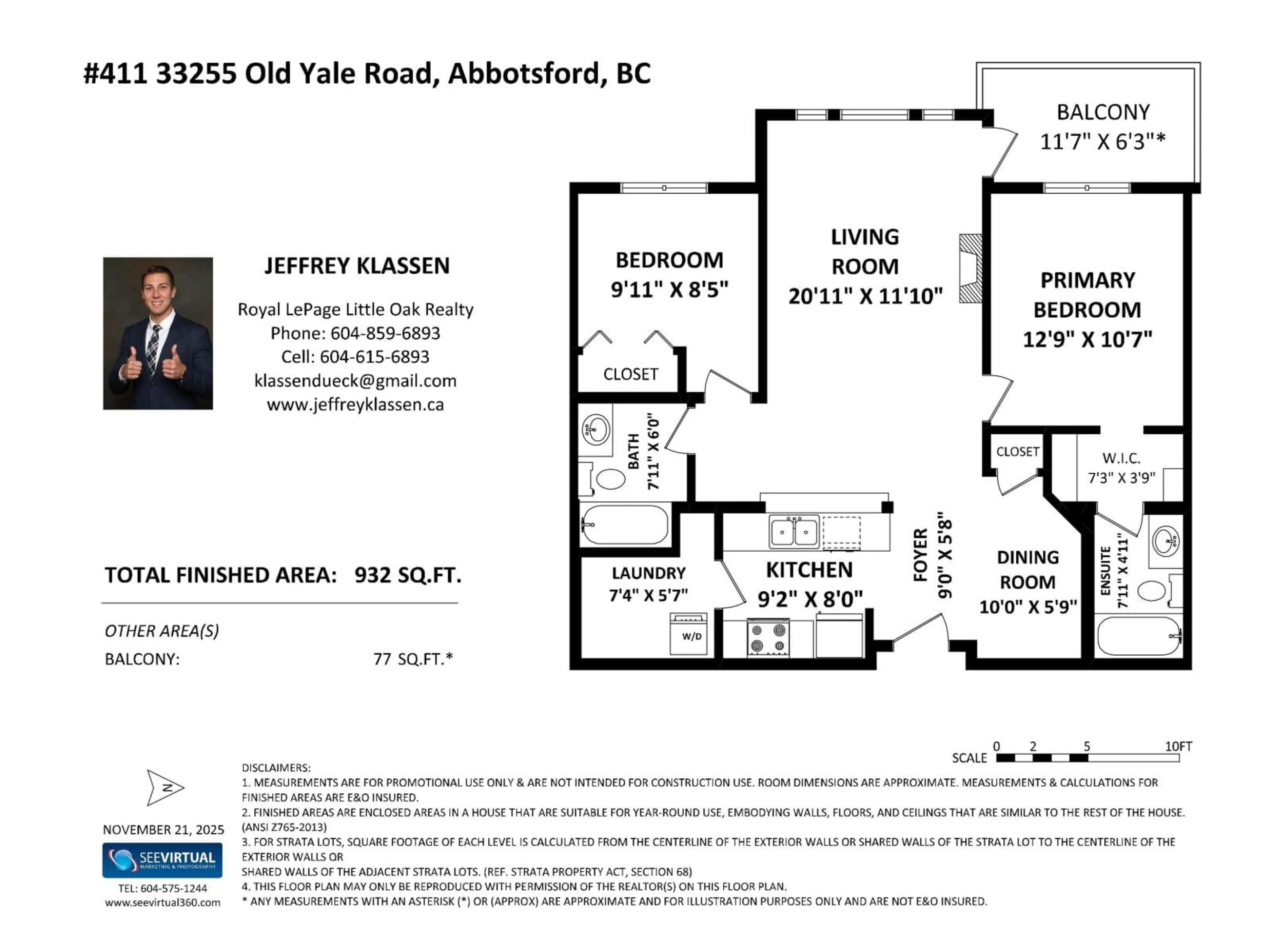 Floor plan for 411 - 33255 OLD YALE ROAD, Abbotsford British Columbia V2S8R2