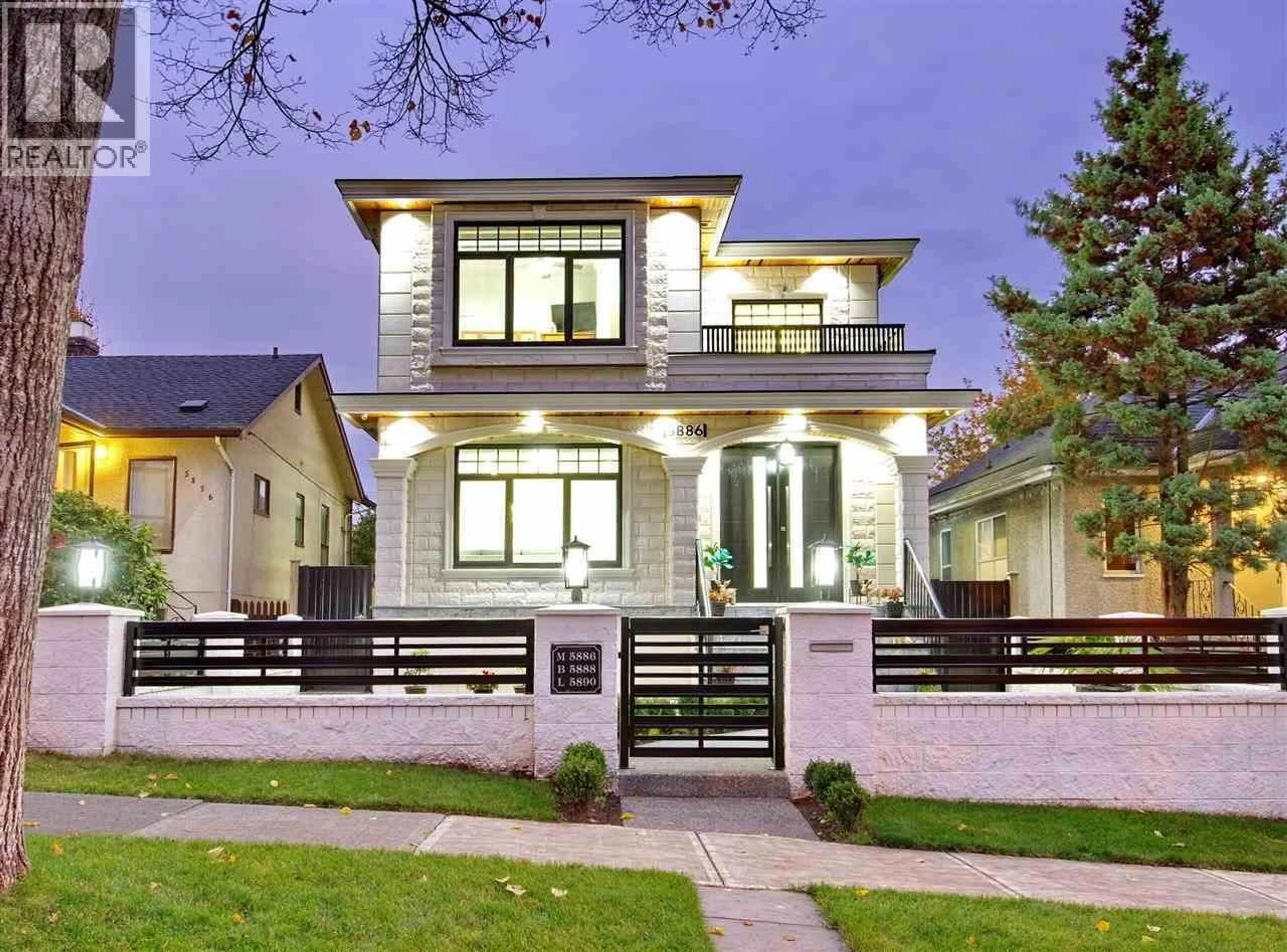 Home with brick exterior material, street for 5886 SHERBROOKE STREET, Vancouver British Columbia V5W3M9