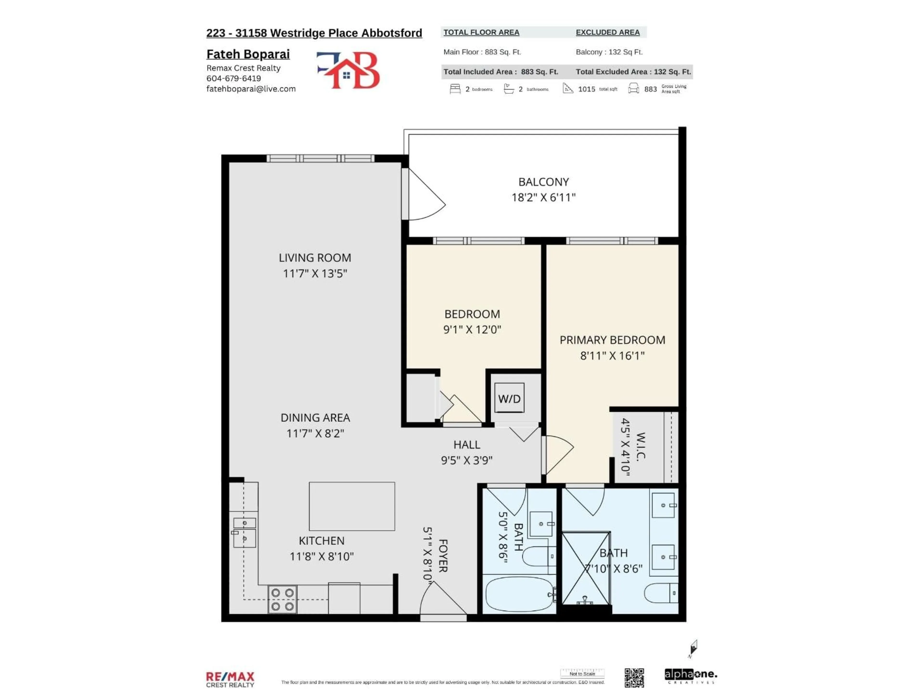Floor plan for 223 - 31158 WESTRIDGE PLACE, Abbotsford British Columbia V2T0K5