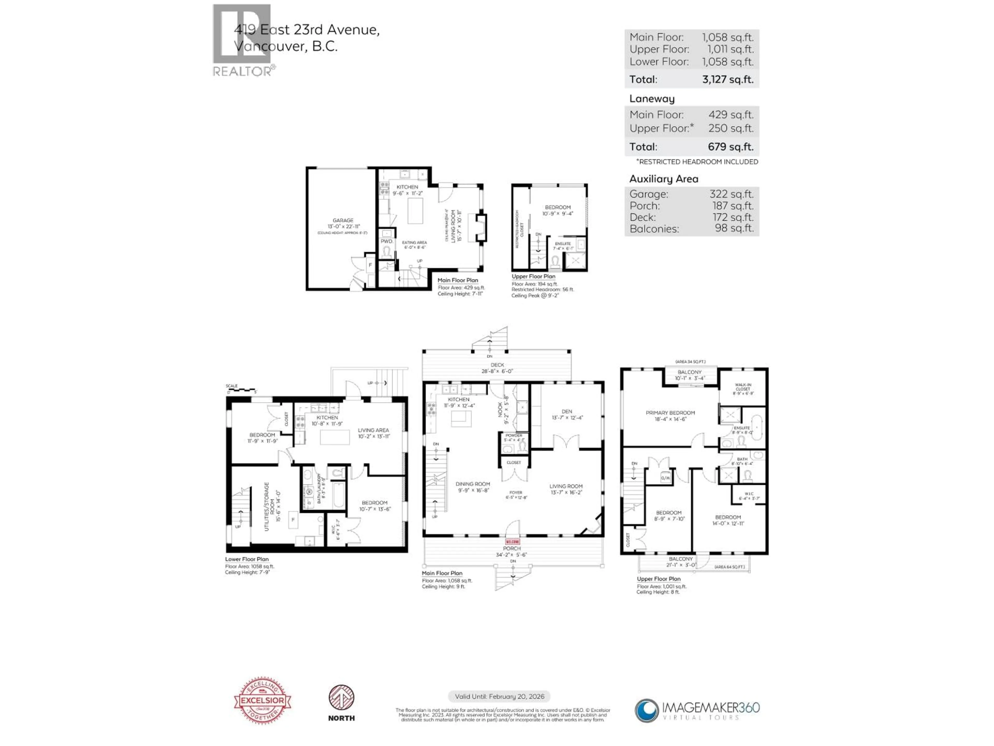 Floor plan for 419 23RD AVENUE, Vancouver British Columbia V5V1X7