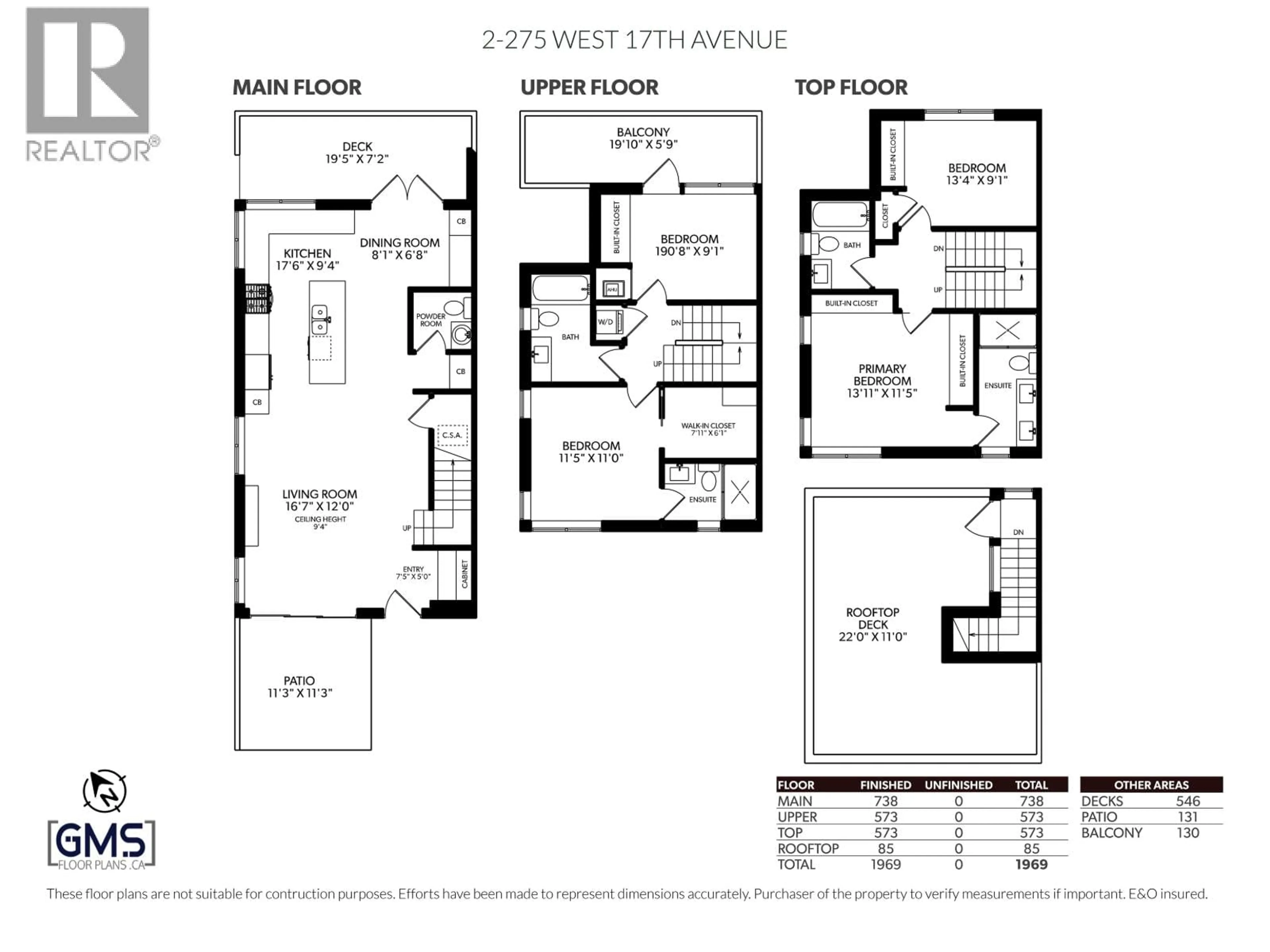 Floor plan for 2 - 275 17TH AVENUE, Vancouver British Columbia V5Y1Z9