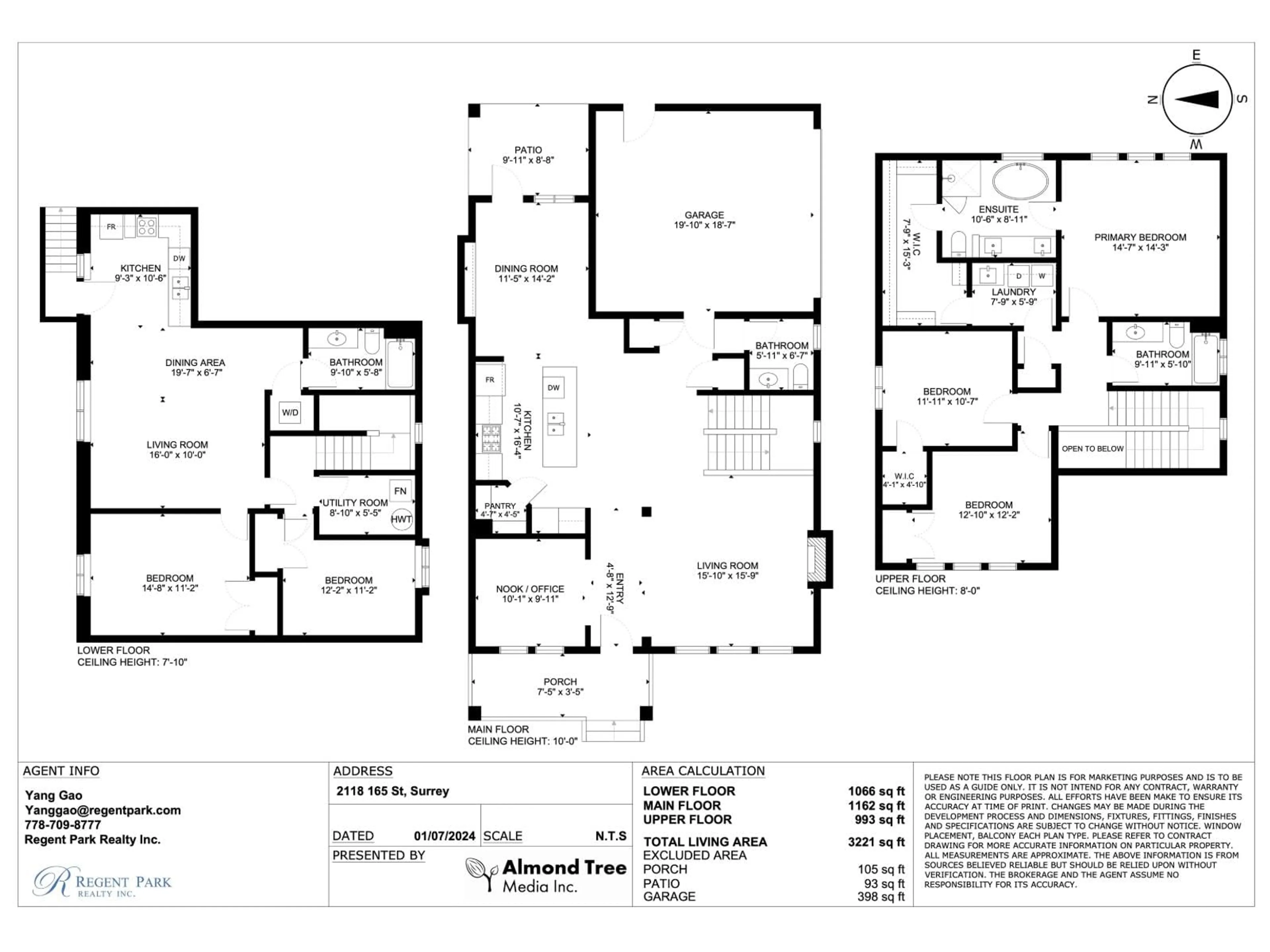 Floor plan for 2118 165 STREET, Surrey British Columbia V3Z0V7