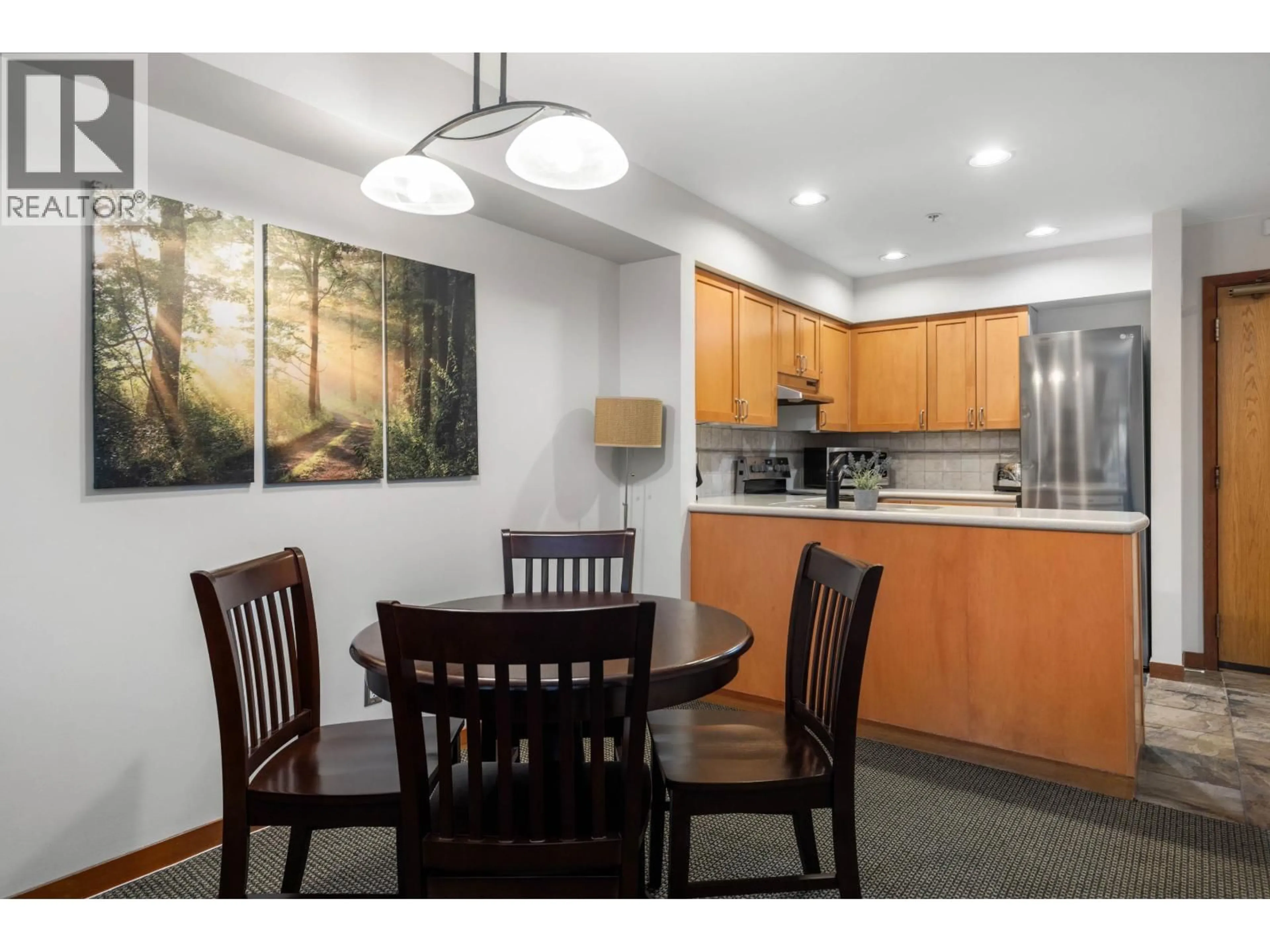 Standard kitchen, wood/laminate floor for 217 - 2050 LAKE PLACID ROAD, Whistler British Columbia V8E0A8