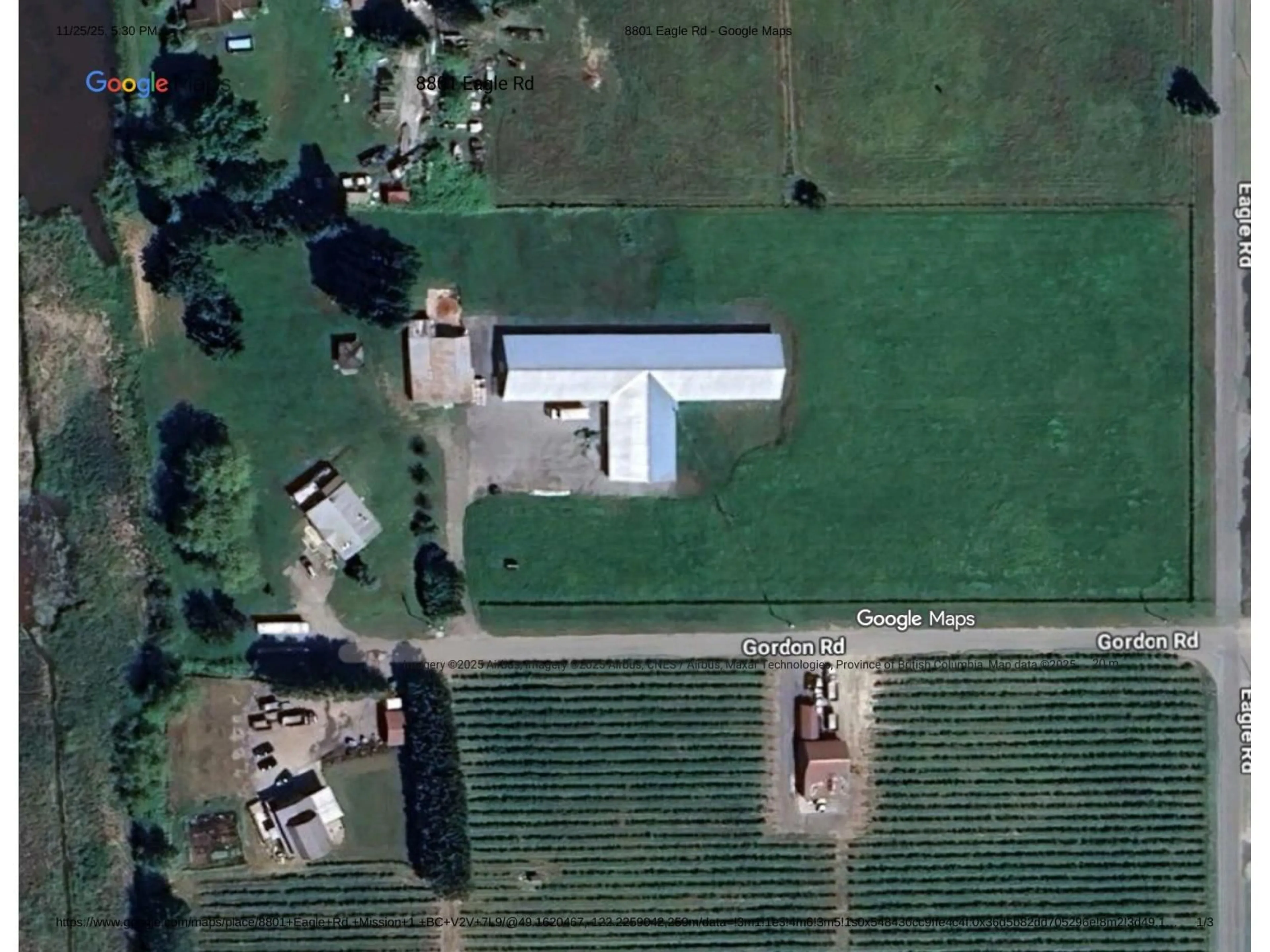 A pic from outside/outdoor area/front of a property/back of a property/a pic from drone, building for 8801 EAGLE ROAD, Mission British Columbia V2V4J1