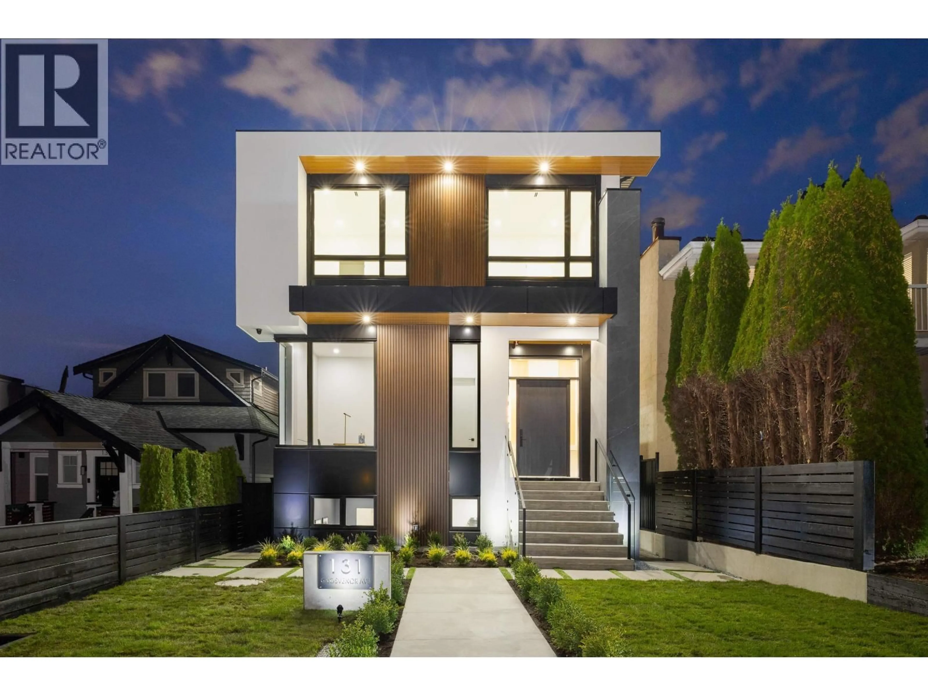 Home with brick exterior material, street for 131 GROSVENOR AVENUE, Burnaby British Columbia V5B3N7