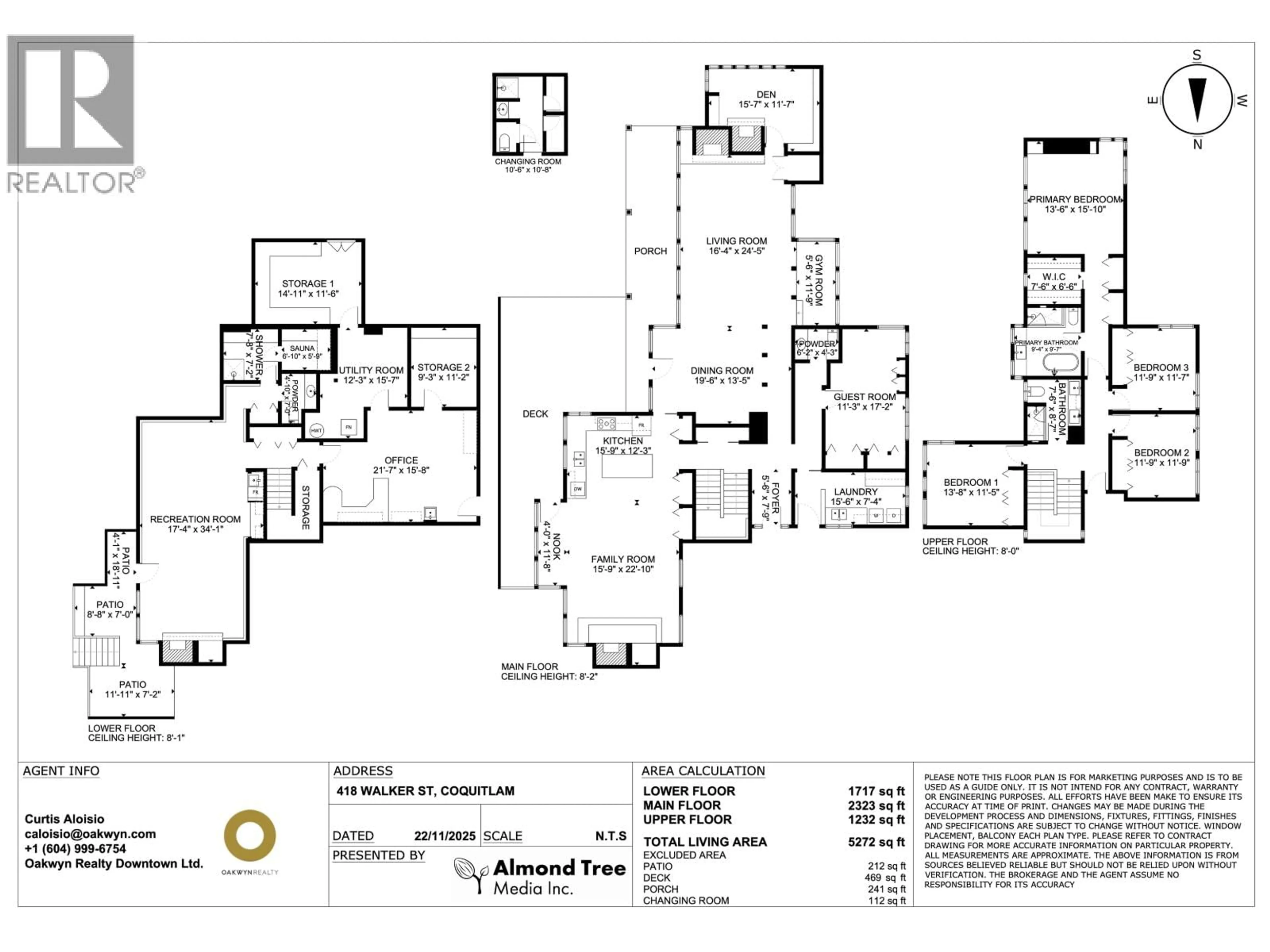 Floor plan for 418 WALKER STREET, Coquitlam British Columbia V3K4E3