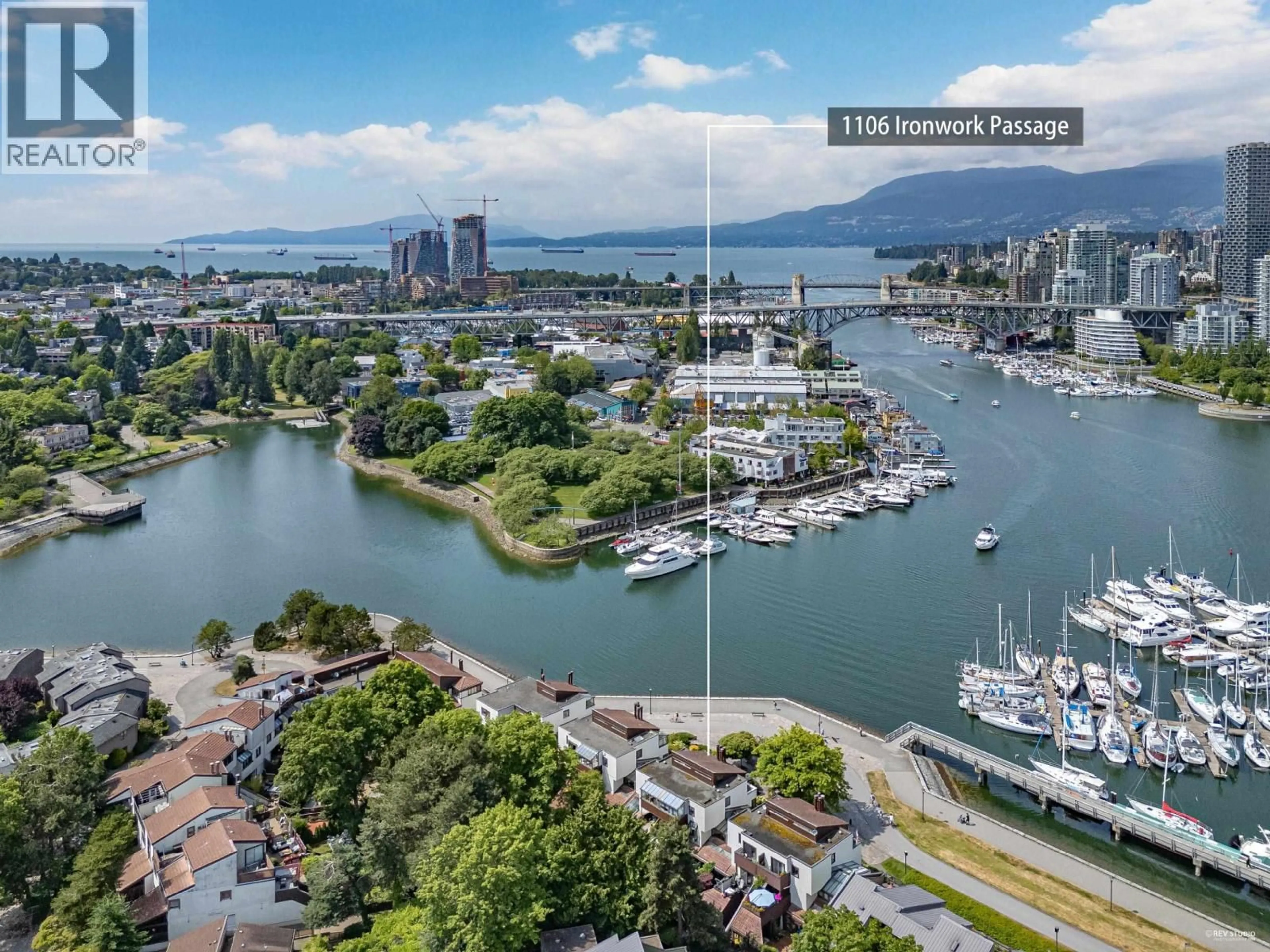 A pic from outside/outdoor area/front of a property/back of a property/a pic from drone, water/lake/river/ocean view for 1106 IRONWORK PASSAGE, Vancouver British Columbia V6H3P1