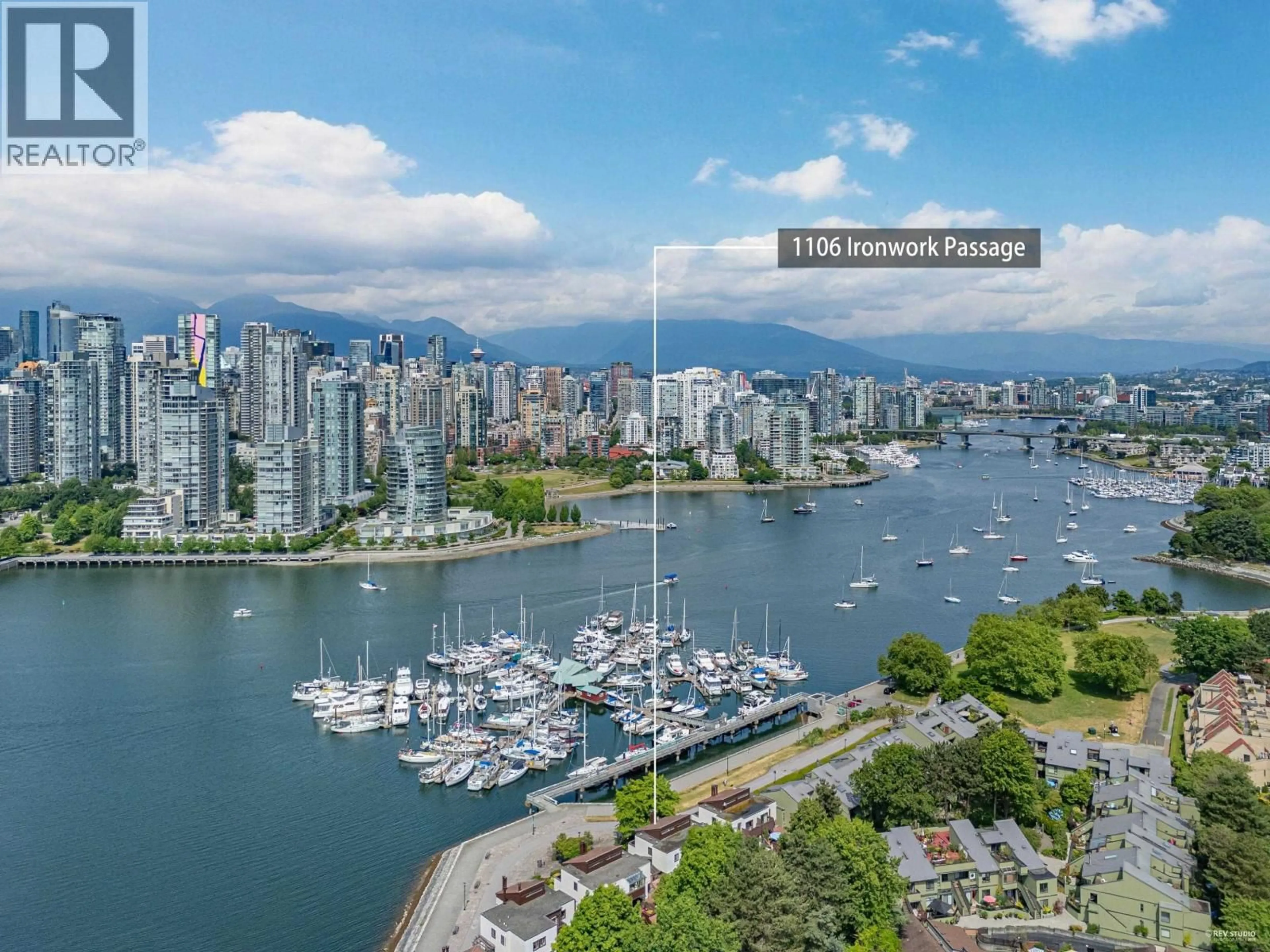 A pic from outside/outdoor area/front of a property/back of a property/a pic from drone, water/lake/river/ocean view for 1106 IRONWORK PASSAGE, Vancouver British Columbia V6H3P1