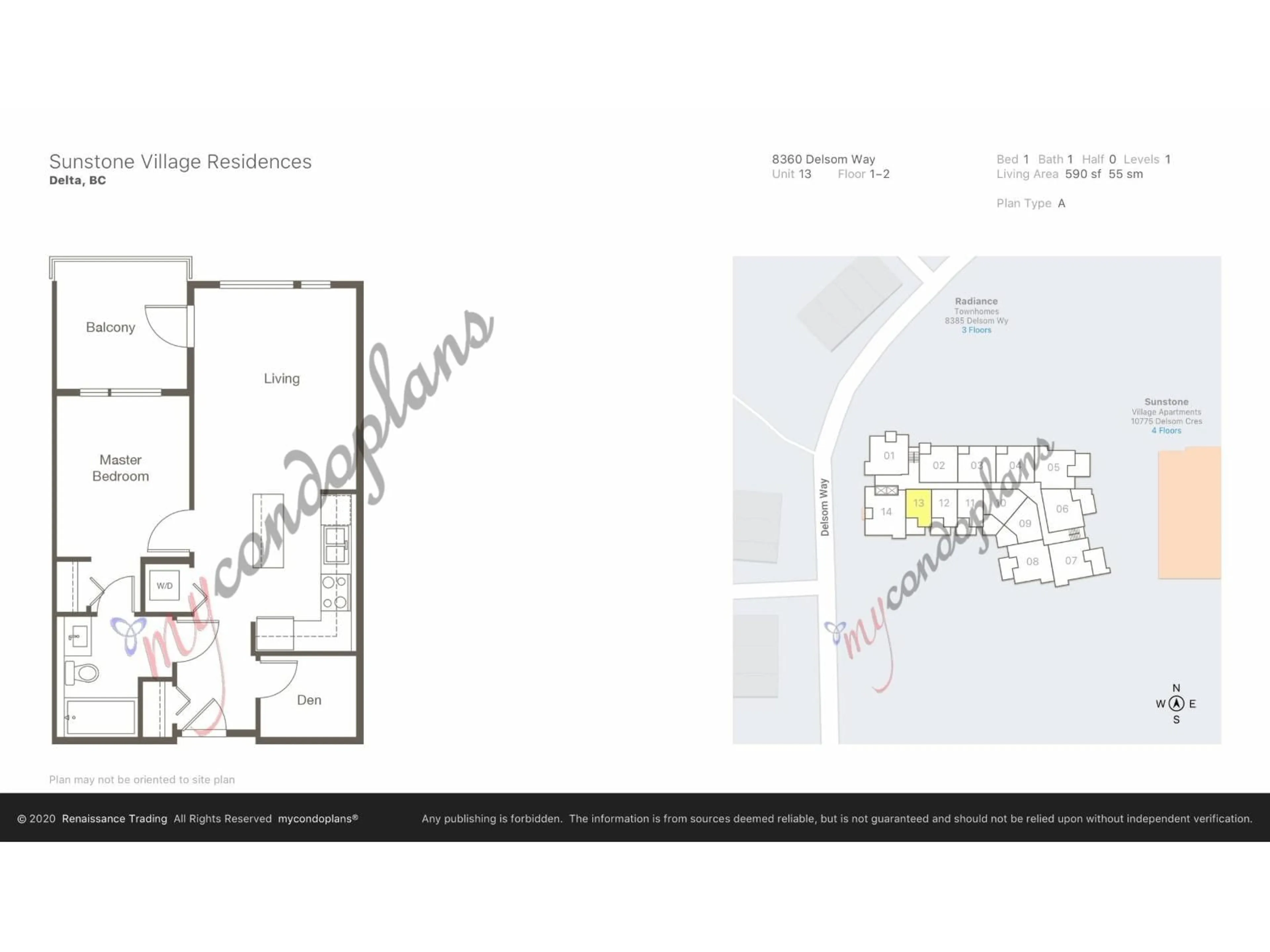 Floor plan for 213 - 8360 DELSOM WAY, Delta British Columbia V4C0E6