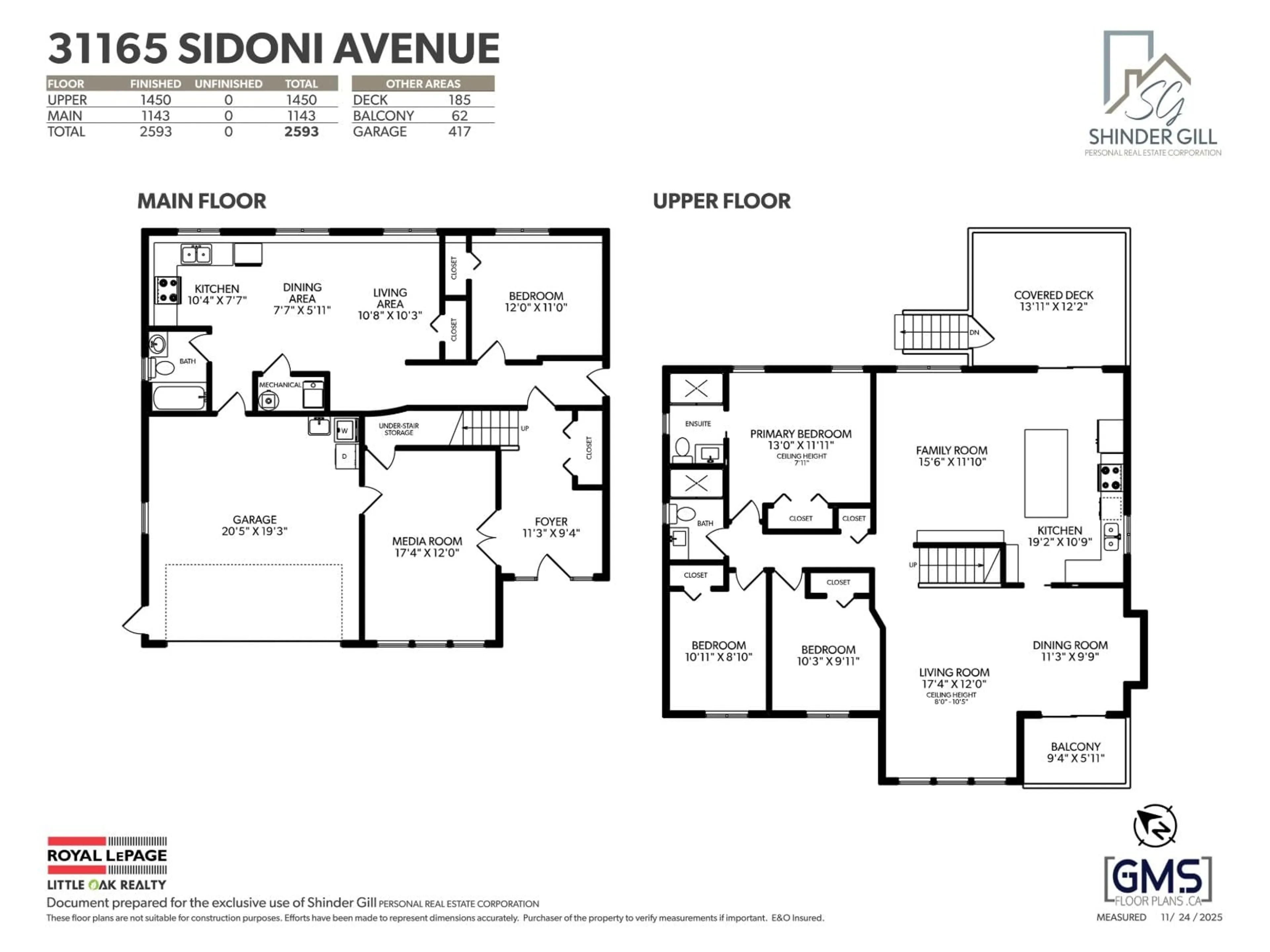 Floor plan for 31165 SIDONI AVENUE, Abbotsford British Columbia V2T5J8