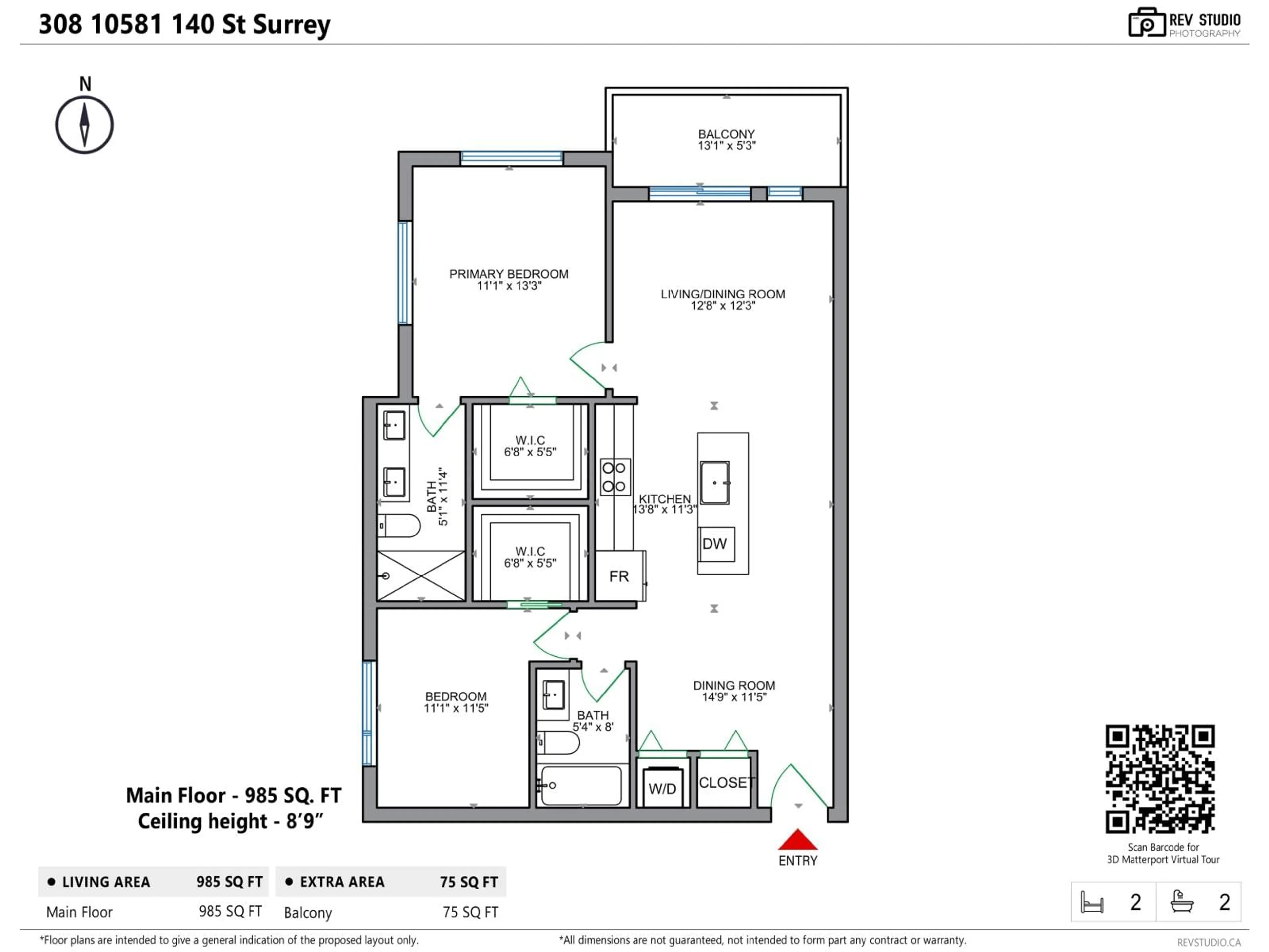 Floor plan for 308 - 10581 140 STREET, Surrey British Columbia V3T0M7