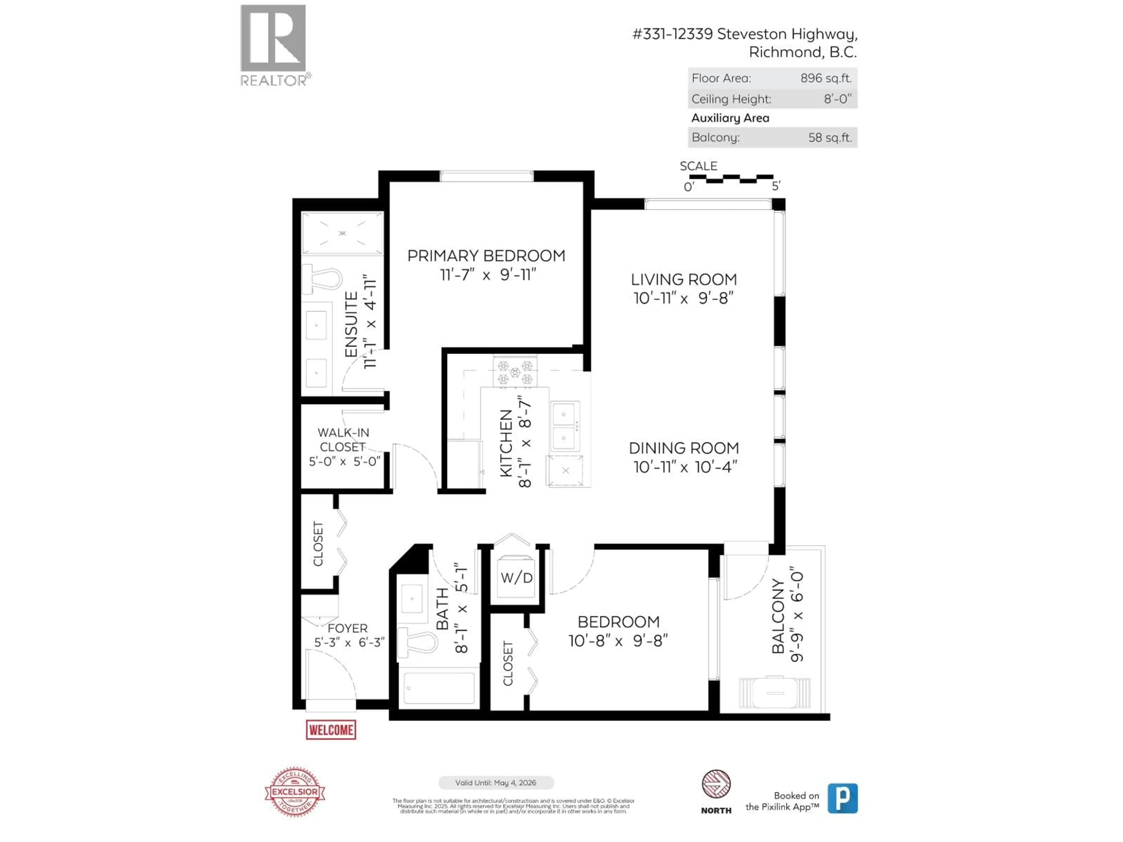 Floor plan for 331 - 12339 STEVESTON HIGHWAY, Richmond British Columbia V6W0B4