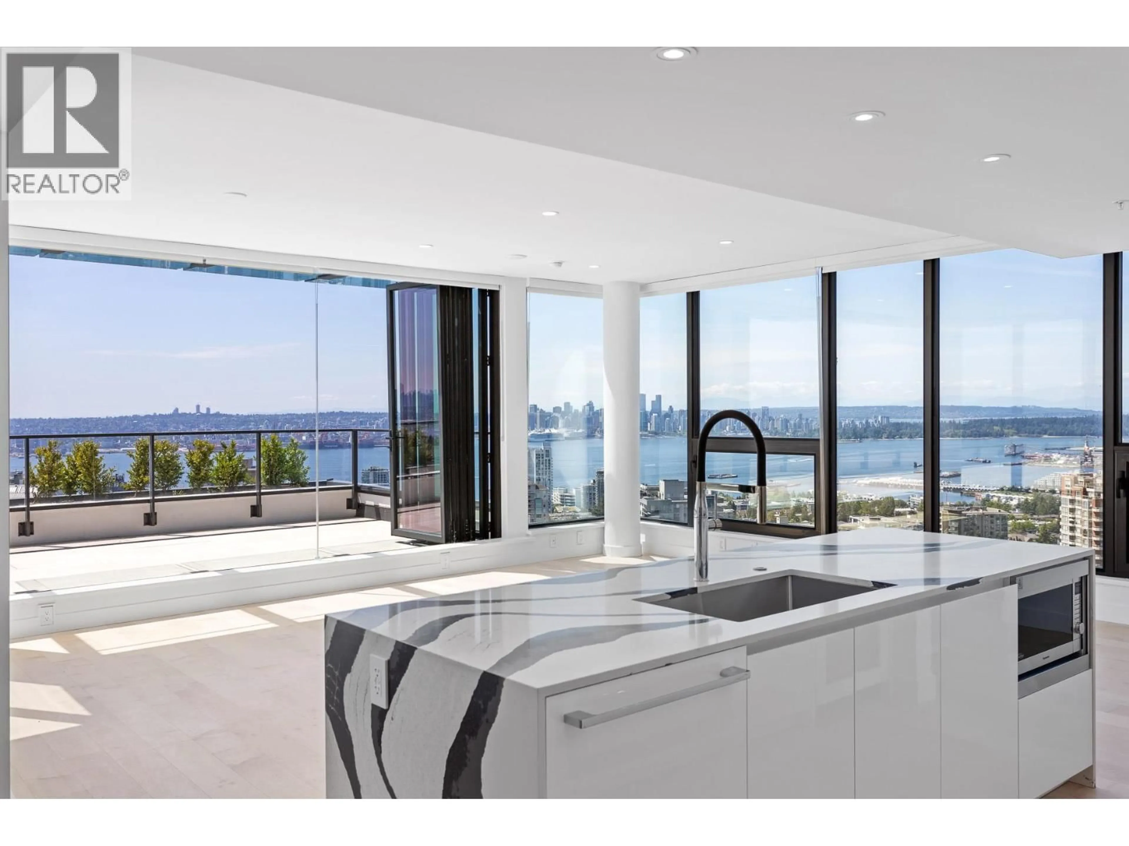 Open concept kitchen, ceramic/tile floor for 1602 - 135 13TH STREET, North Vancouver British Columbia V7L0J8