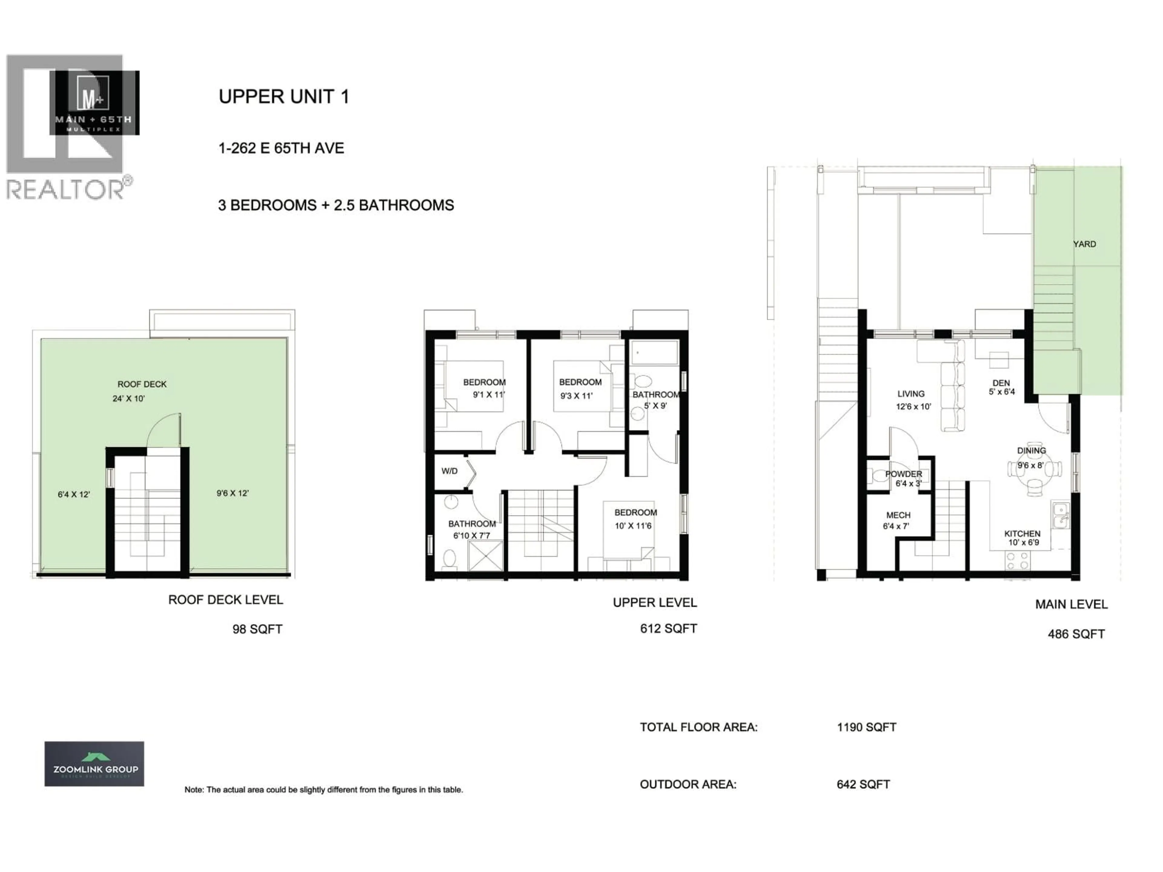 Floor plan for 1 - 262 65TH AVENUE, Vancouver British Columbia V5X2P4