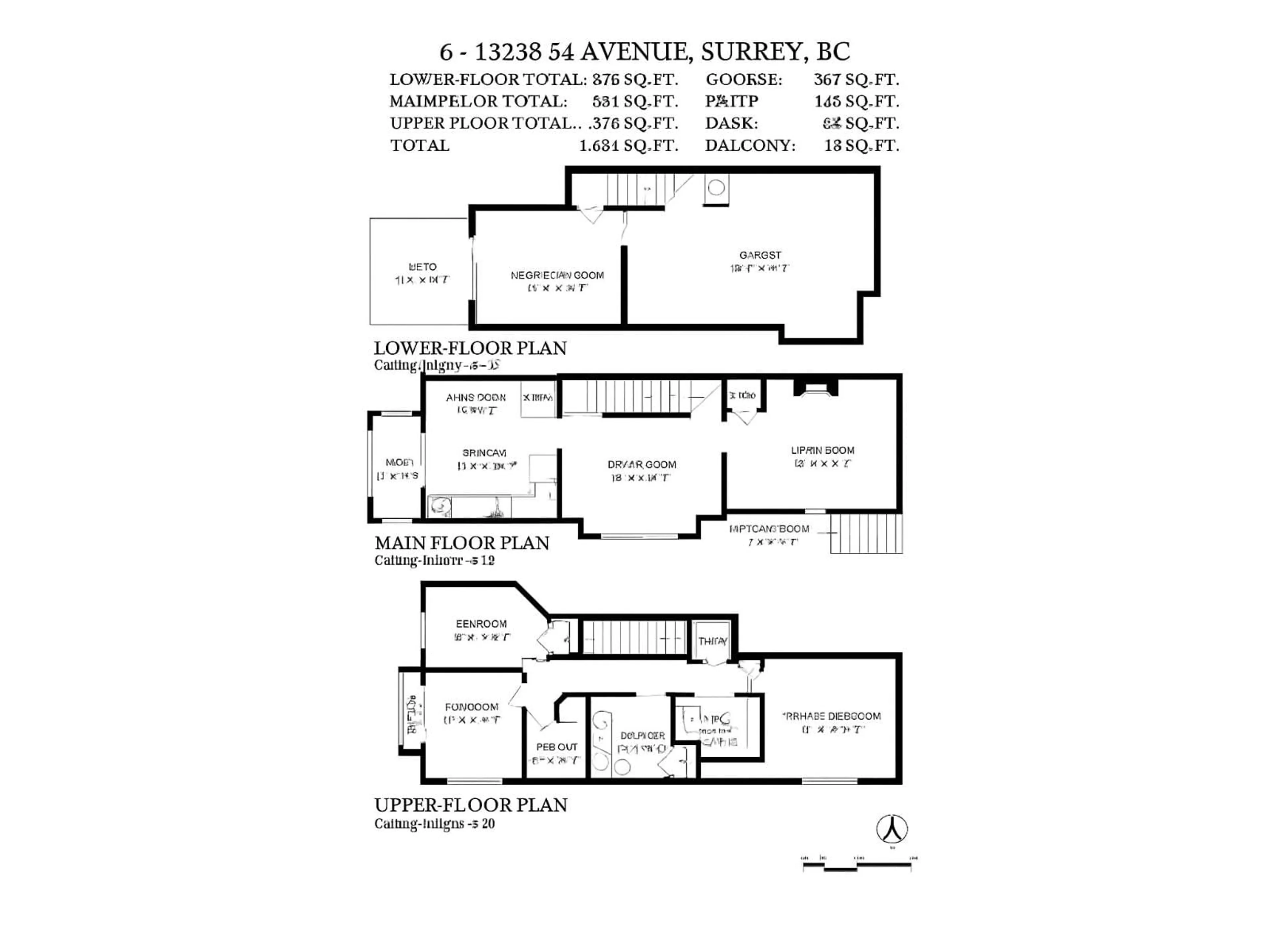 Floor plan for 6 - 15233 34 AVENUE, Surrey British Columbia V3Z2T7