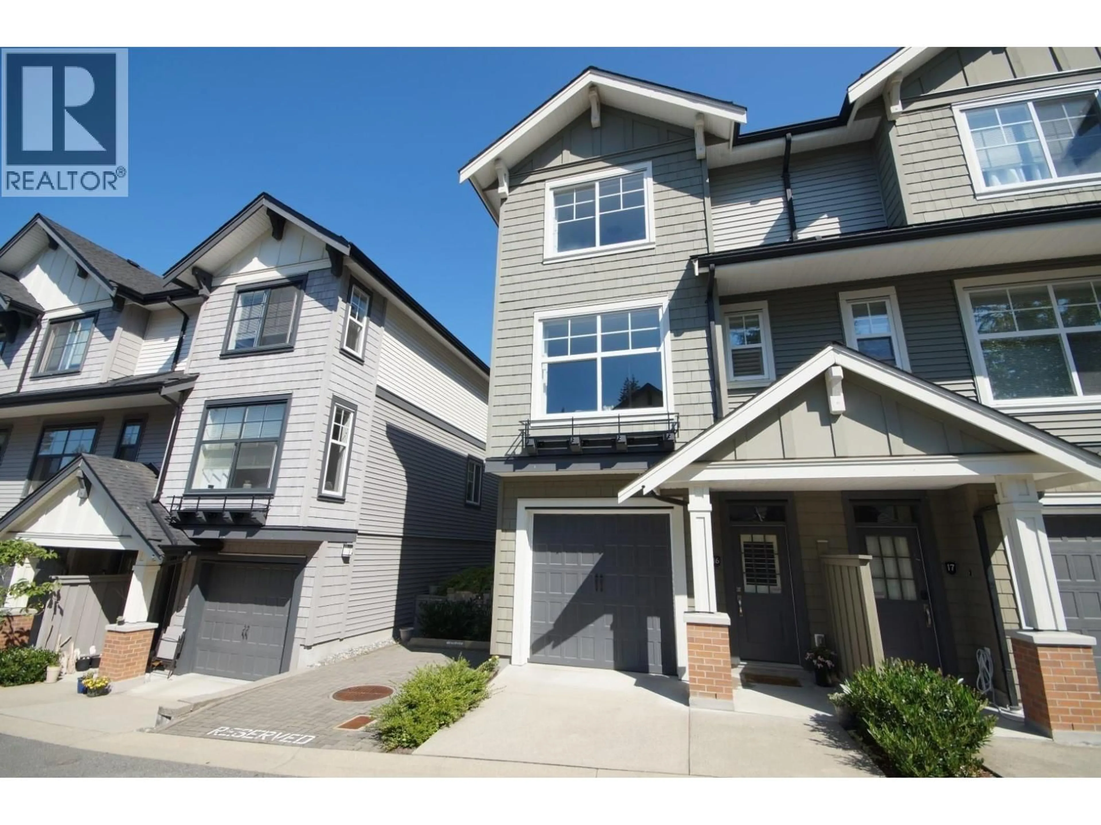Home with vinyl exterior material, street for 16 - 3470 HIGHLAND DRIVE, Coquitlam British Columbia V3E0M1