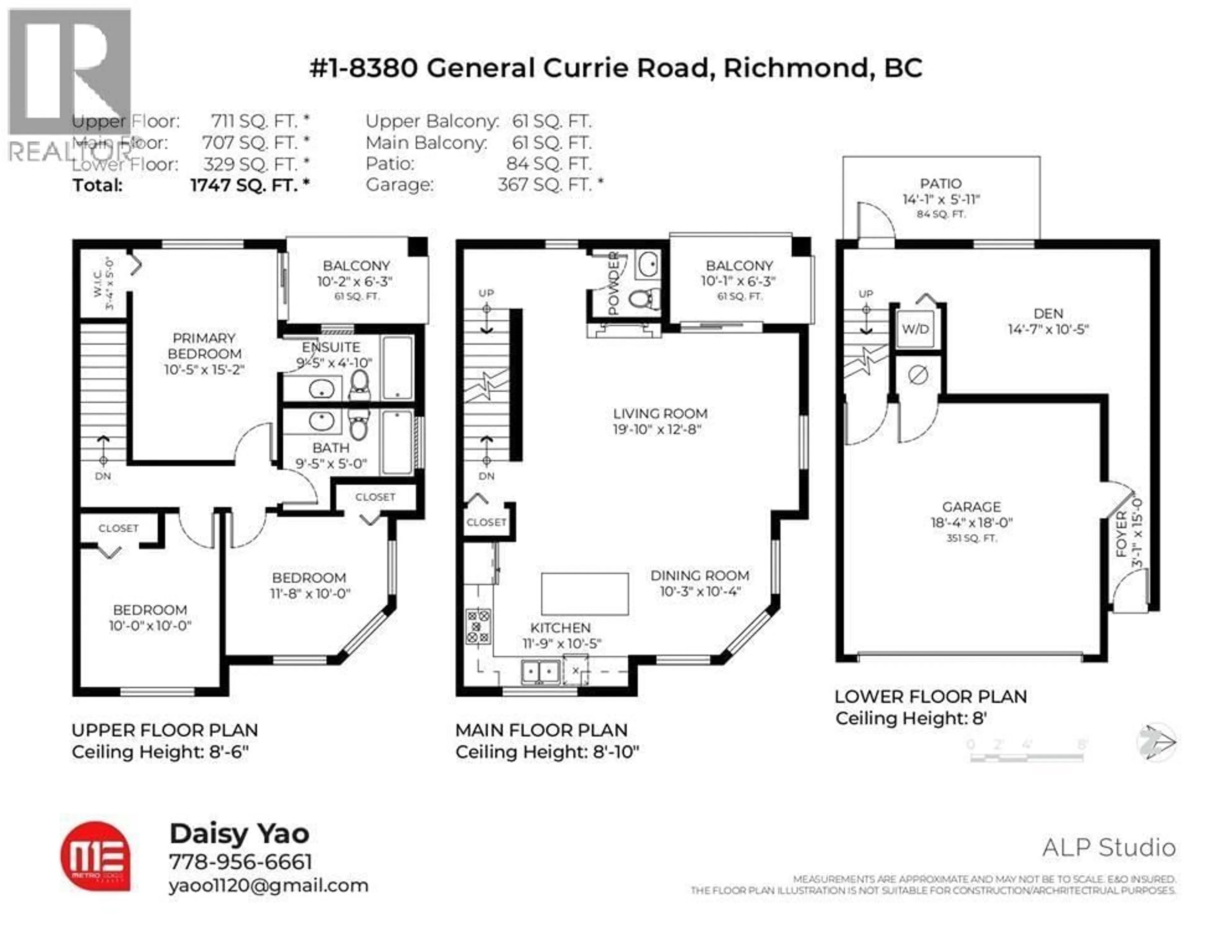 Floor plan for 1 - 8380 GENERAL CURRIE ROAD, Richmond British Columbia V6Y1M1
