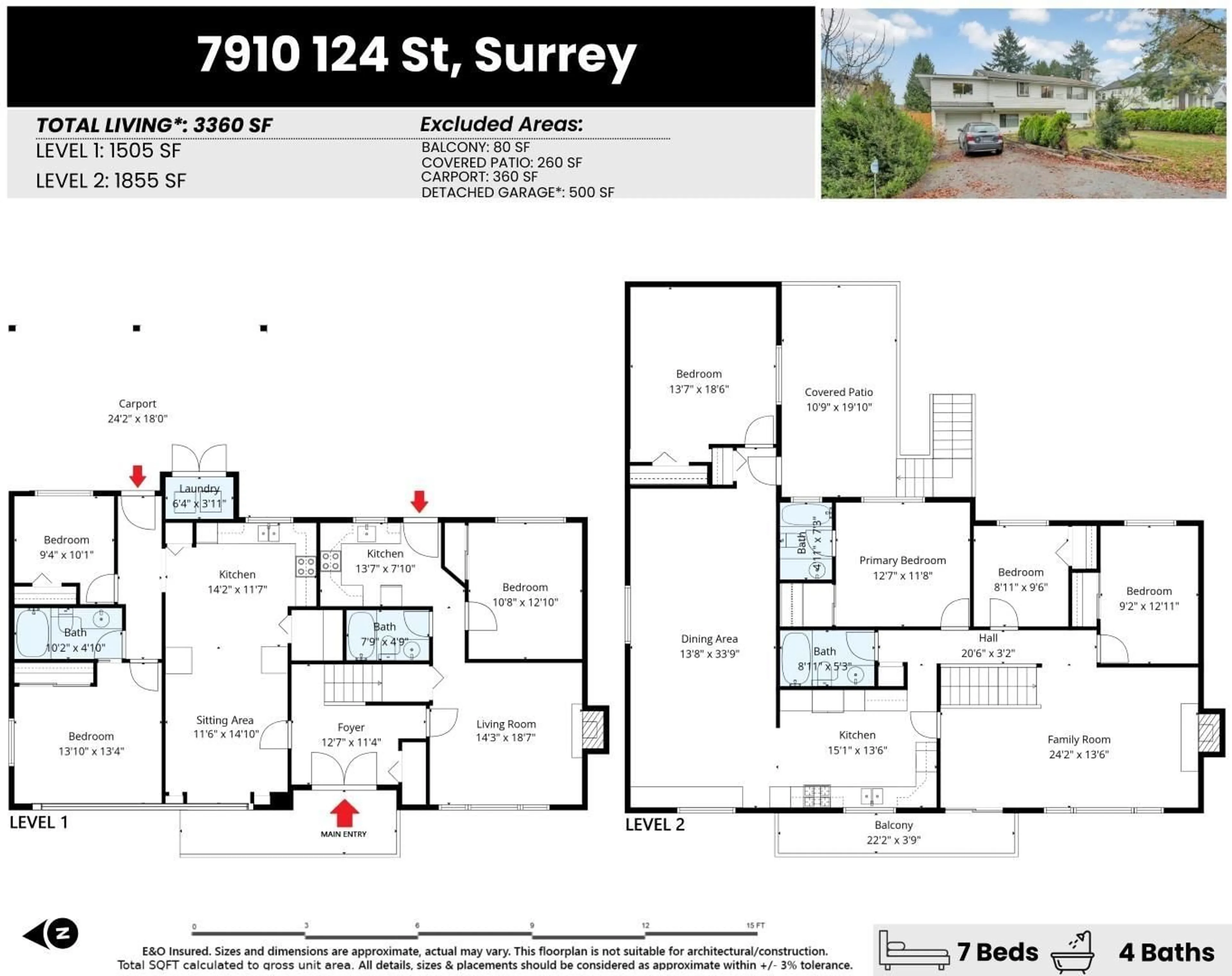 Floor plan for 7910 124 STREET, Surrey British Columbia V3W3X6