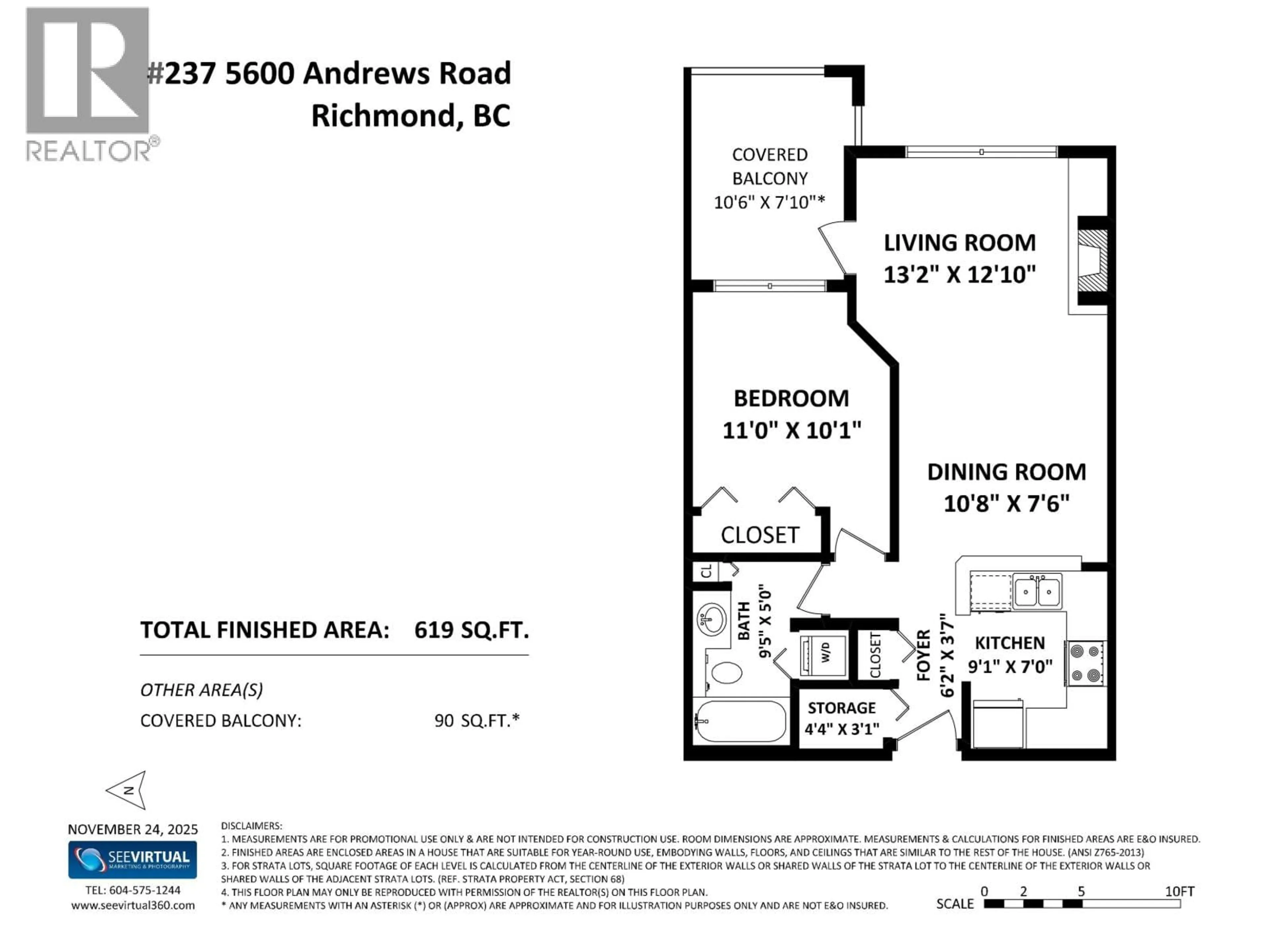 Floor plan for 237 - 5600 ANDREWS ROAD, Richmond British Columbia V7E6N1