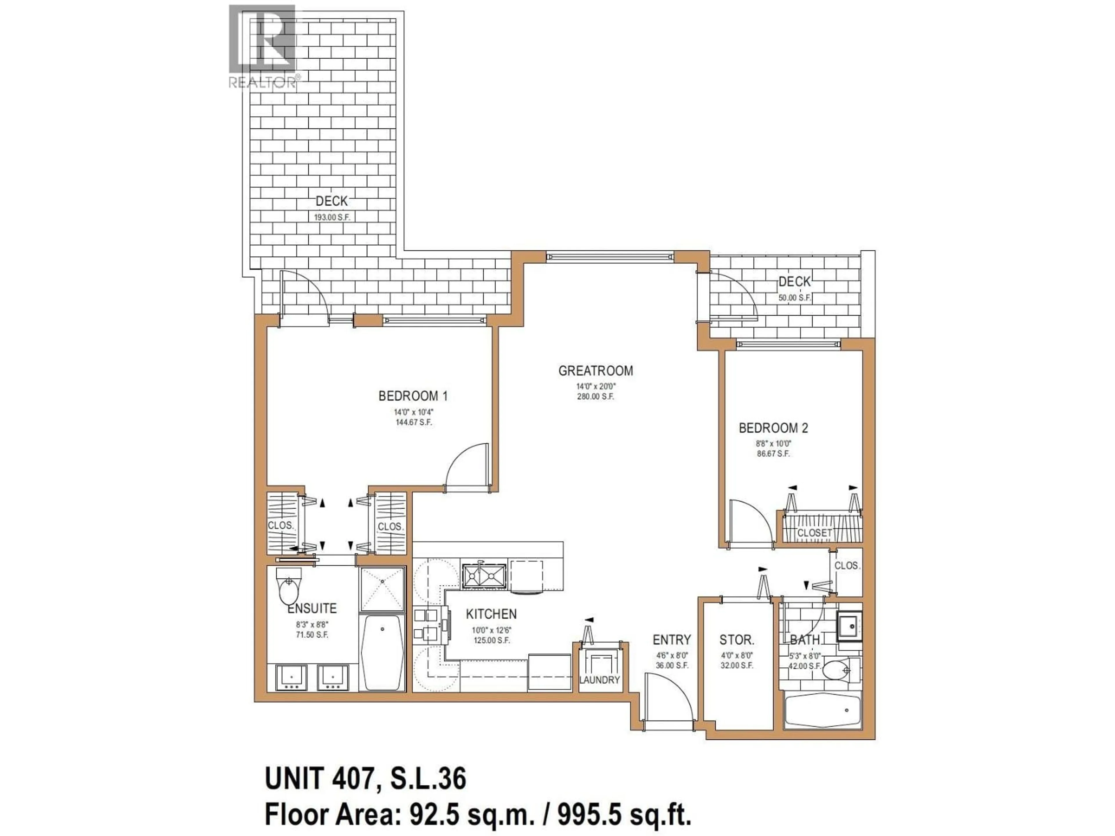 Floor plan for 407 - 10020 DUNOON DRIVE, Richmond British Columbia V7A0A7