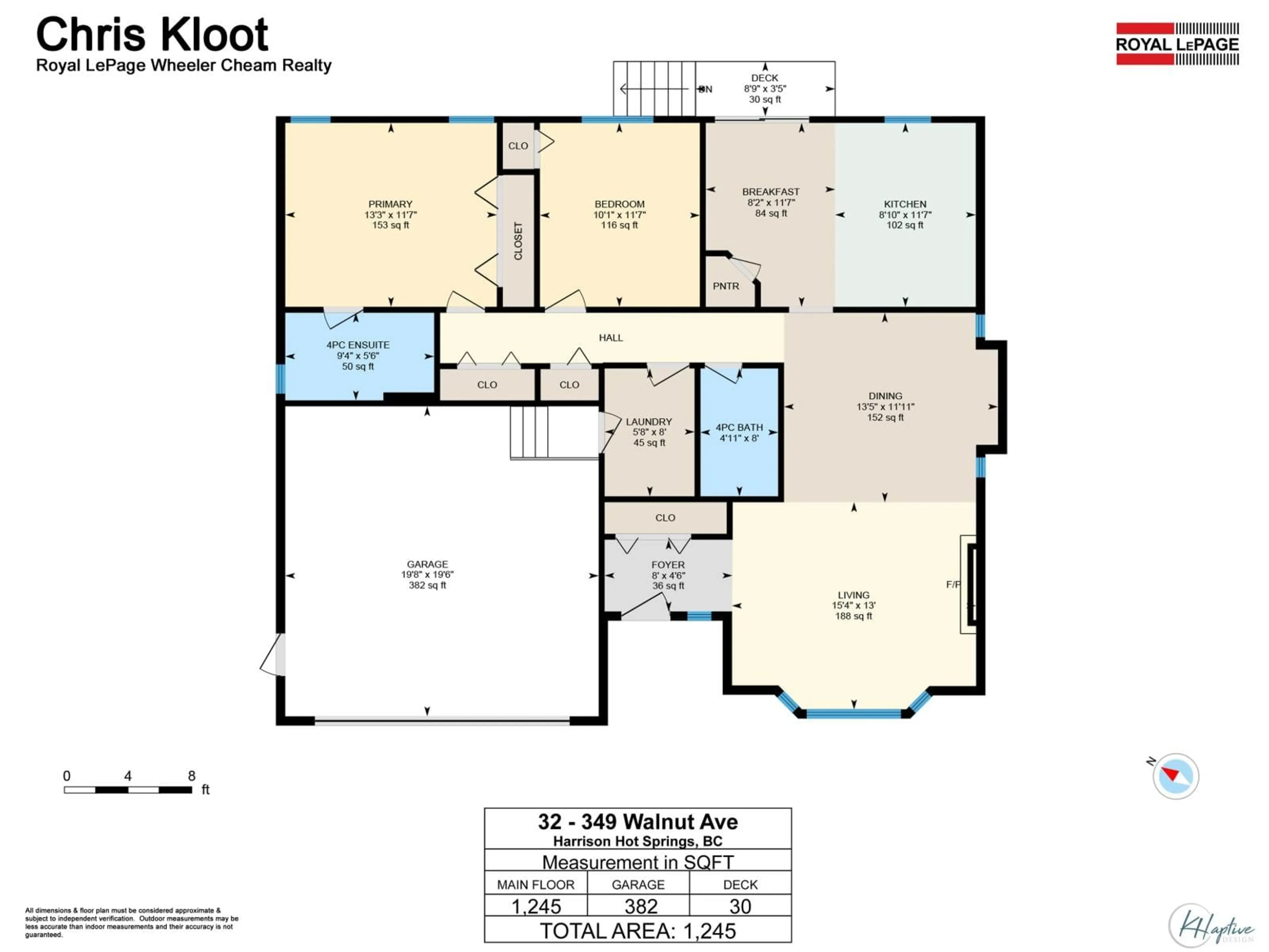Floor plan for 32 - 349 WALNUT AVENUE, Harrison Hot Springs British Columbia V0M1K0