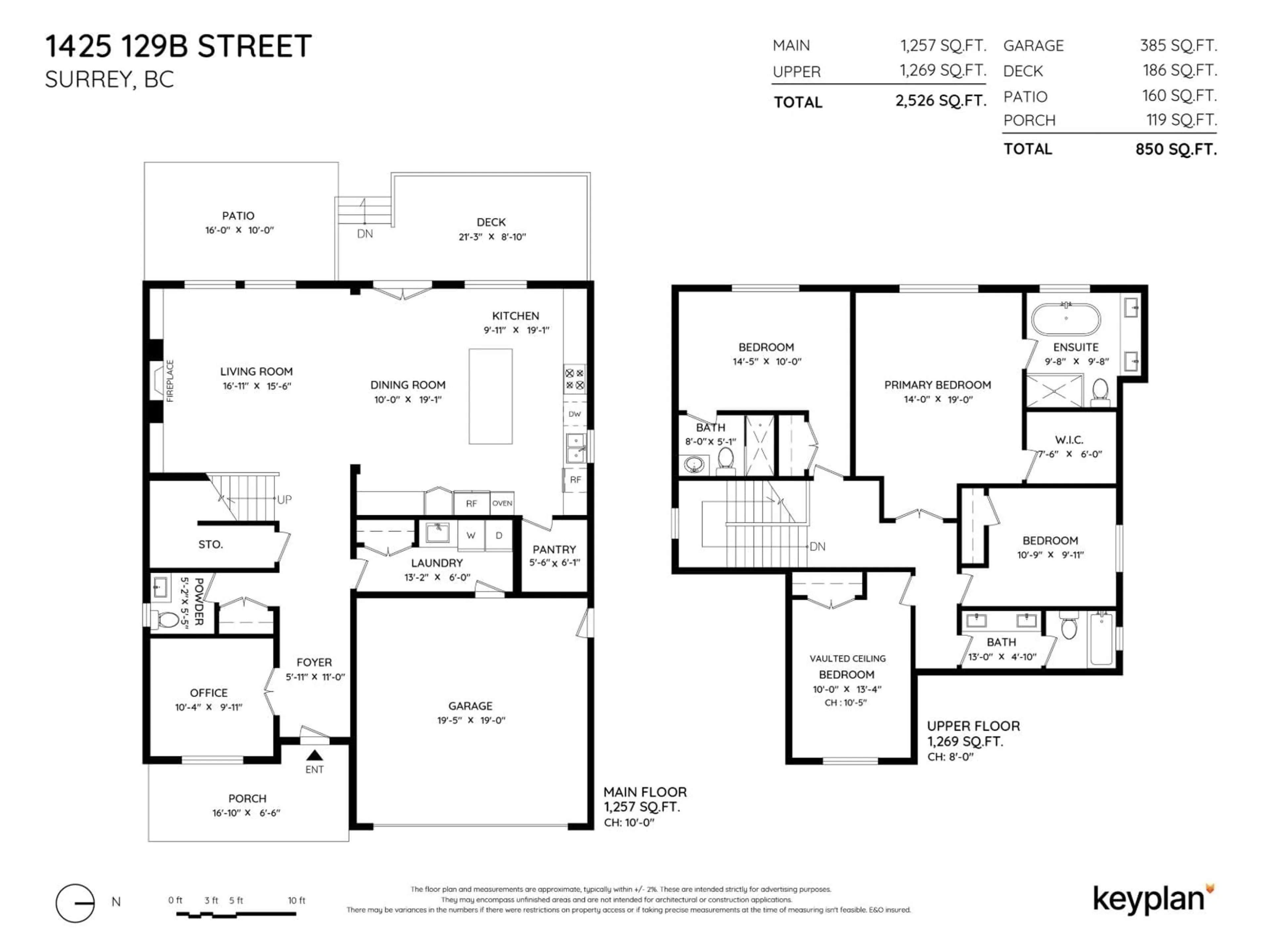 Floor plan for 1425 129B STREET, Surrey British Columbia V4A3Z4