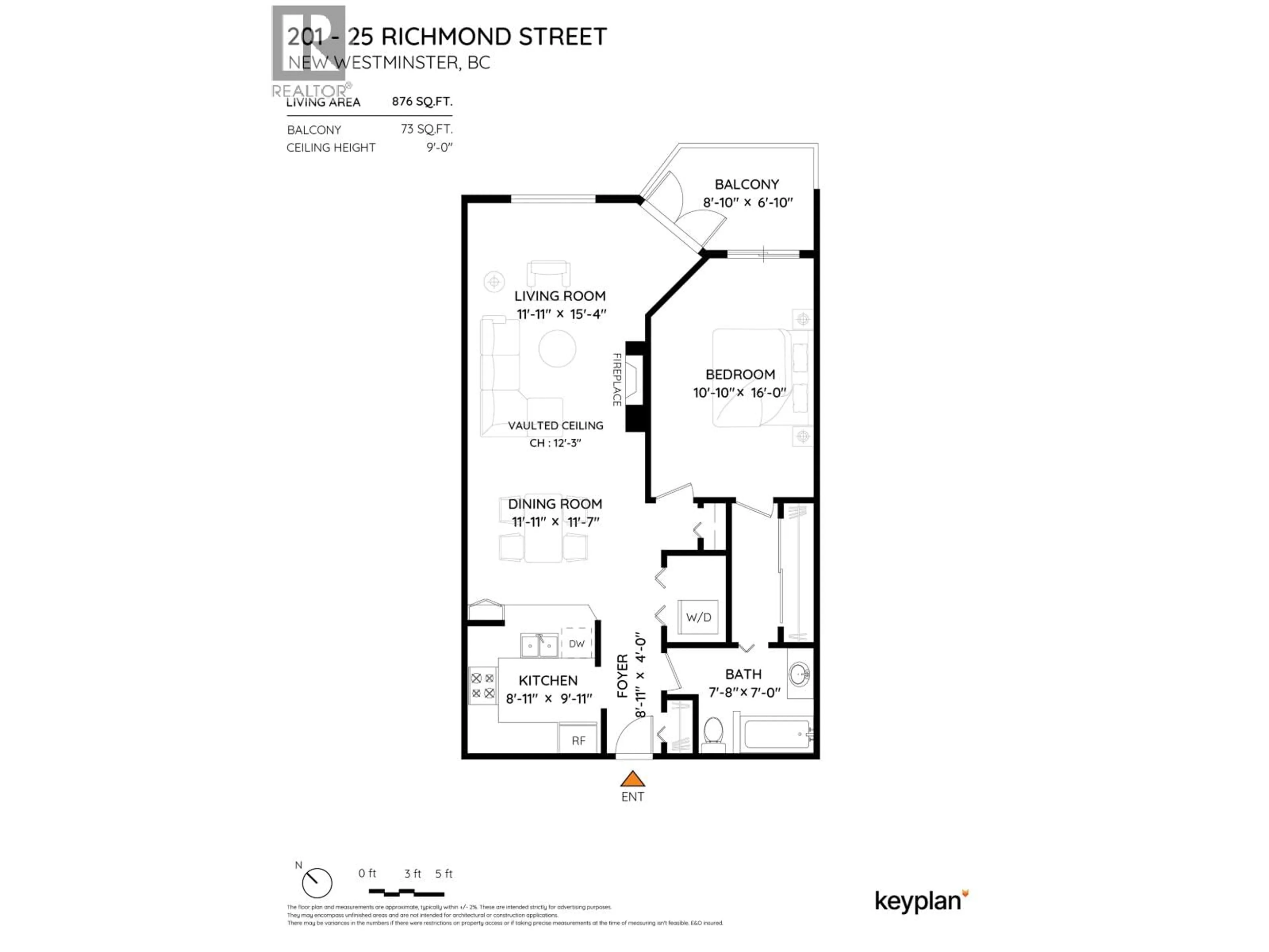 Floor plan for 201 - 25 RICHMOND STREET, New Westminster British Columbia V3L5P9