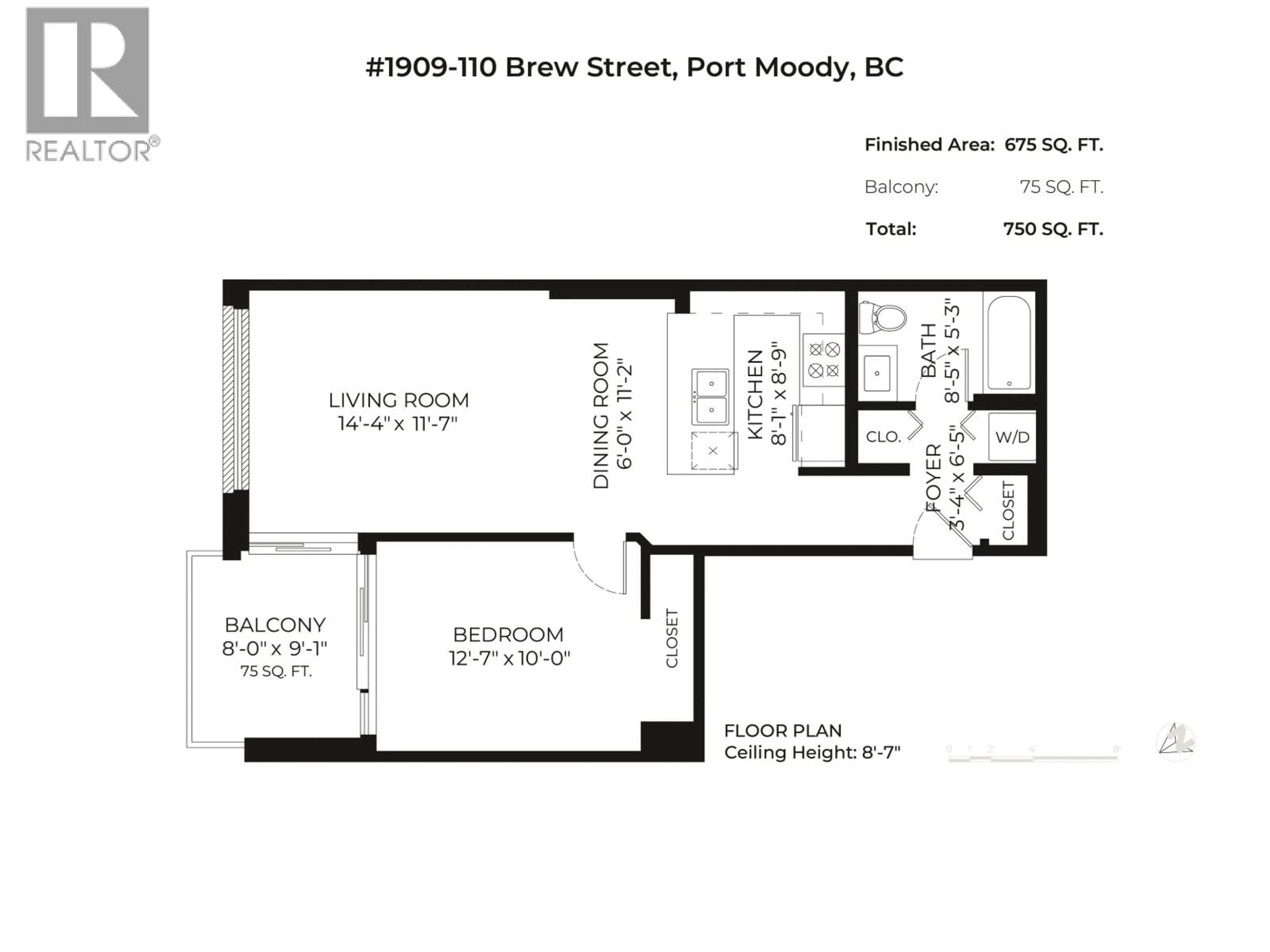 Floor plan for 1909 - 110 BREW STREET, Port Moody British Columbia V3H0E4