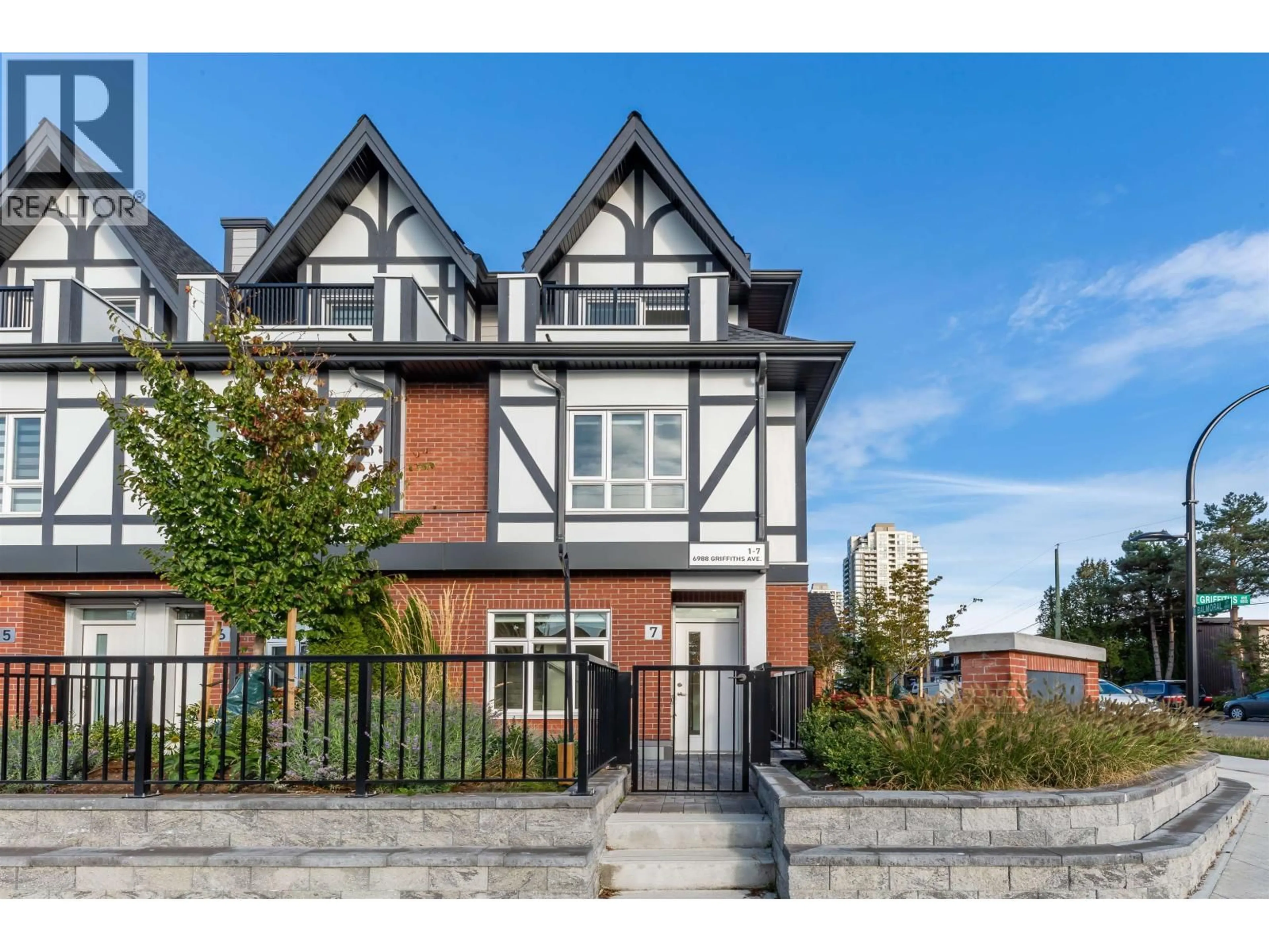 Home with brick exterior material, street for 7 - 6988 GRIFFITHS AVENUE, Burnaby British Columbia V5E0C7