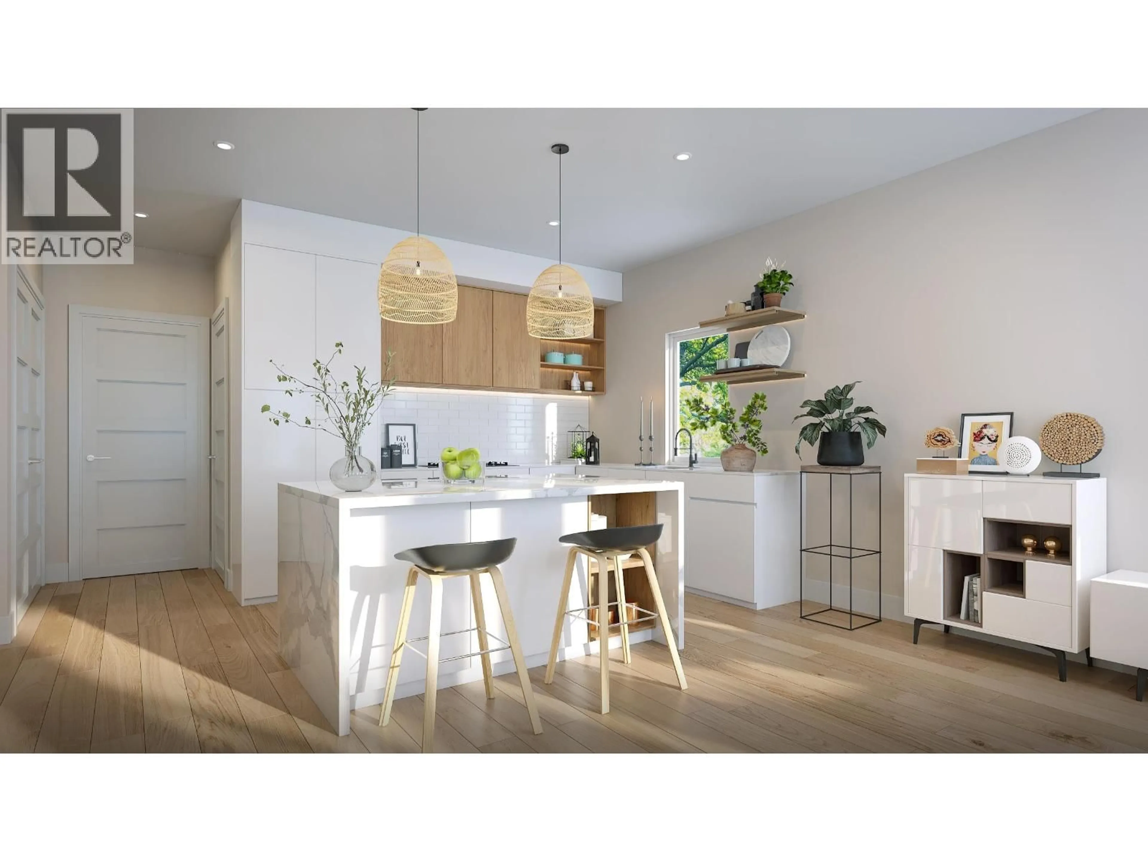 Open concept kitchen, wood/laminate floor for 1 - 7510 CURRAGH AVENUE, Burnaby British Columbia V5J4W2