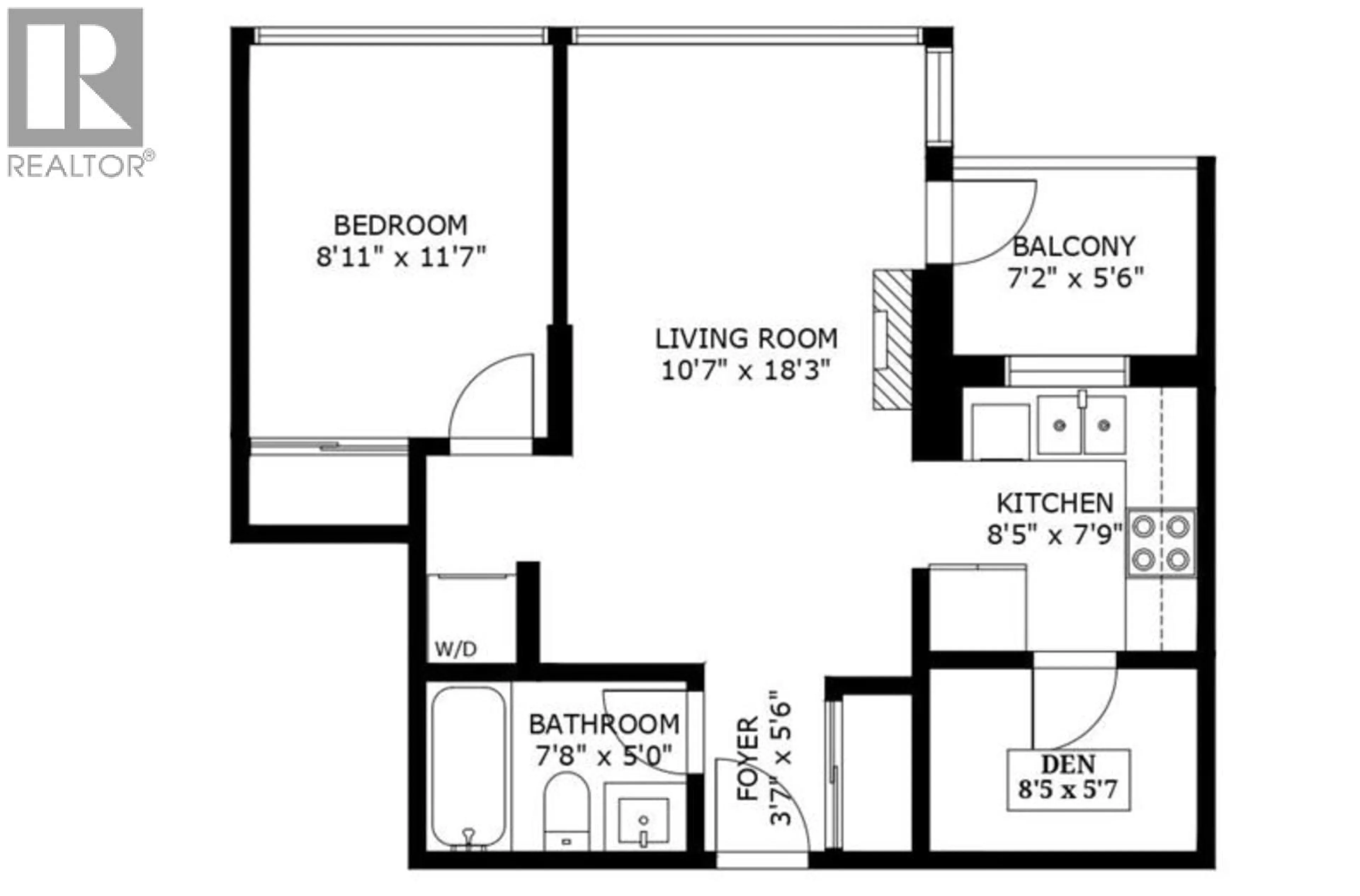 Floor plan for 703 - 1238 BURRARD STREET, Vancouver British Columbia V6Z3E1