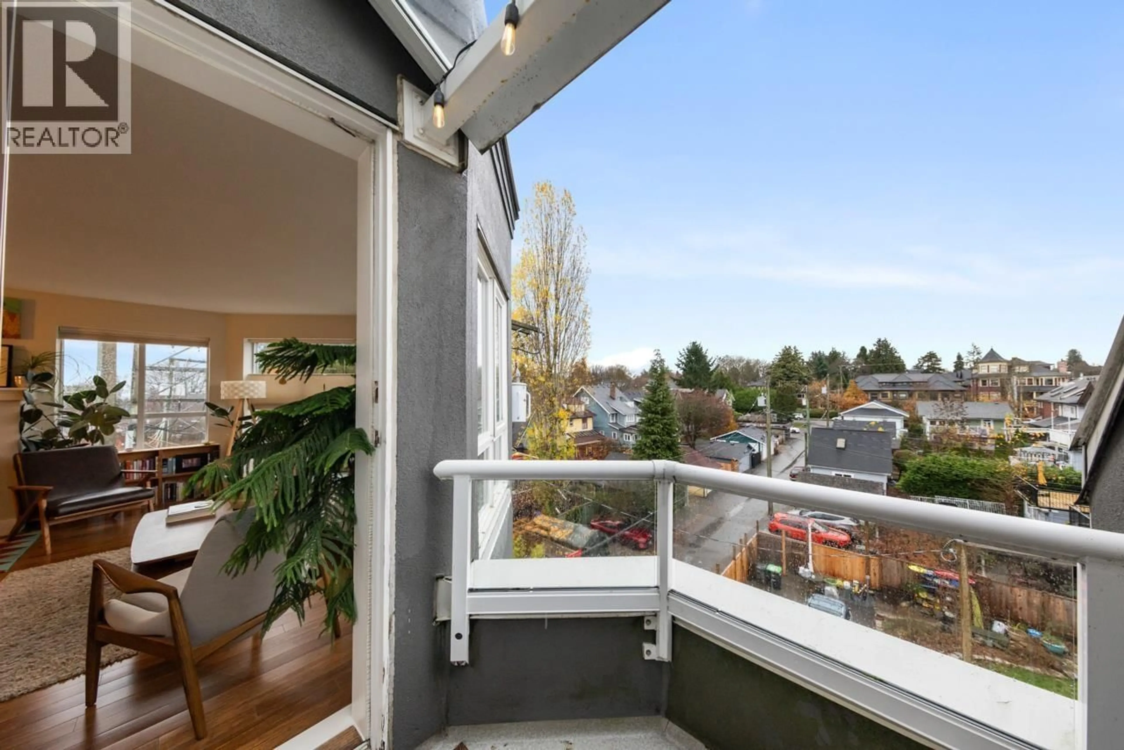 Balcony in the apartment, city buildings view from balcony for 317 - 1707 CHARLES STREET, Vancouver British Columbia V5L2T6