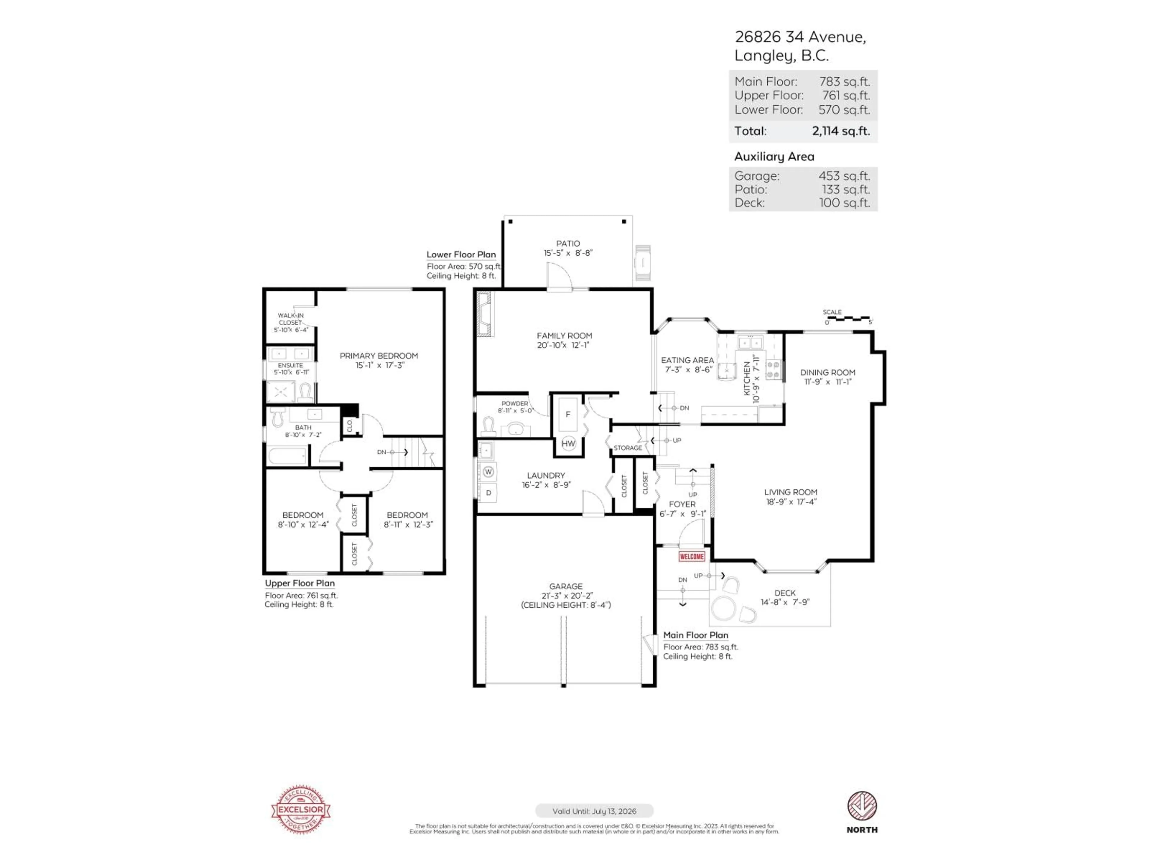 Floor plan for 26826 34 AVENUE, Langley British Columbia V4W3G8