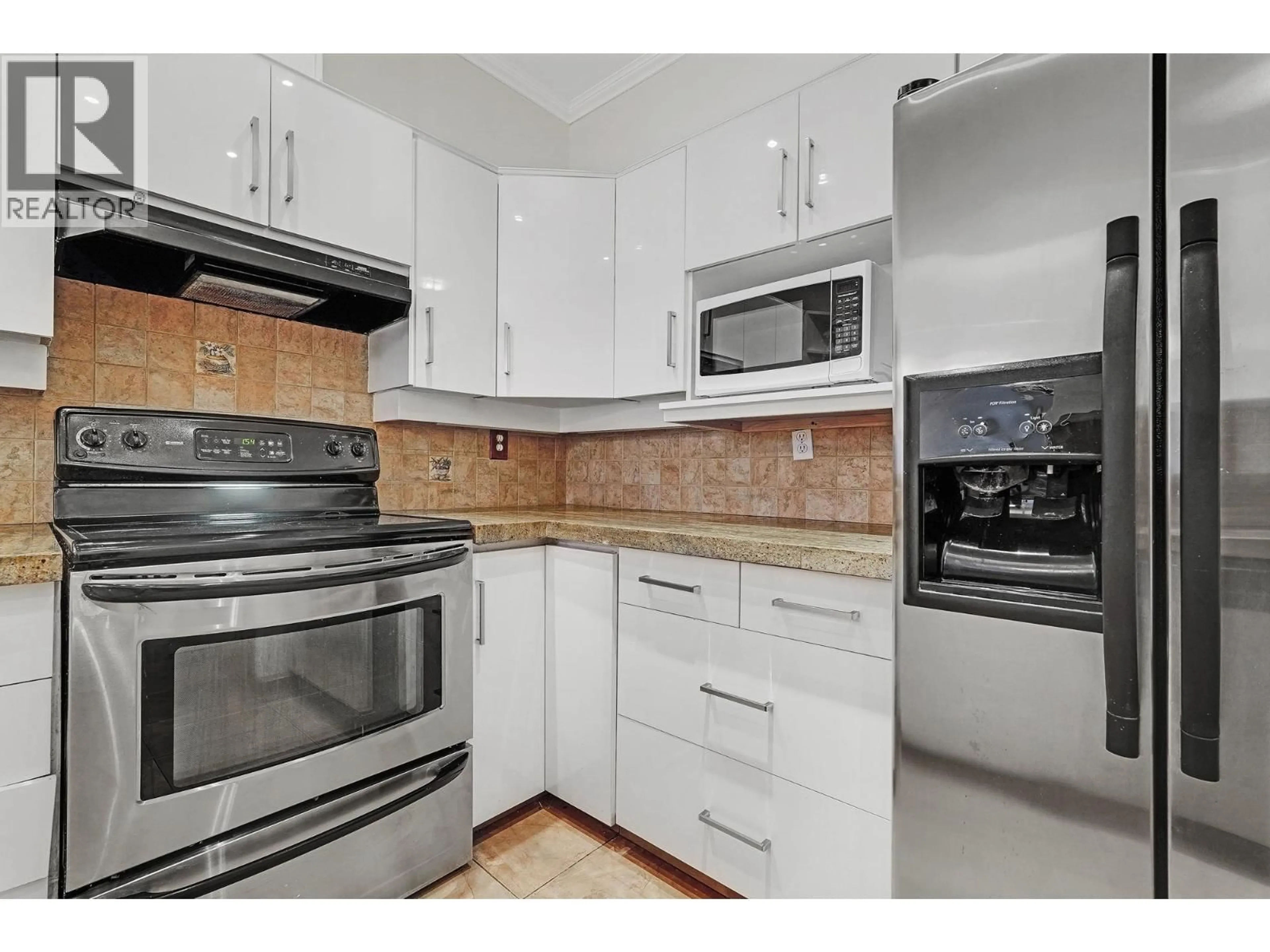 Standard kitchen, ceramic/tile floor for 307 - 8560 GENERAL CURRIE ROAD, Richmond British Columbia V6Y1M2
