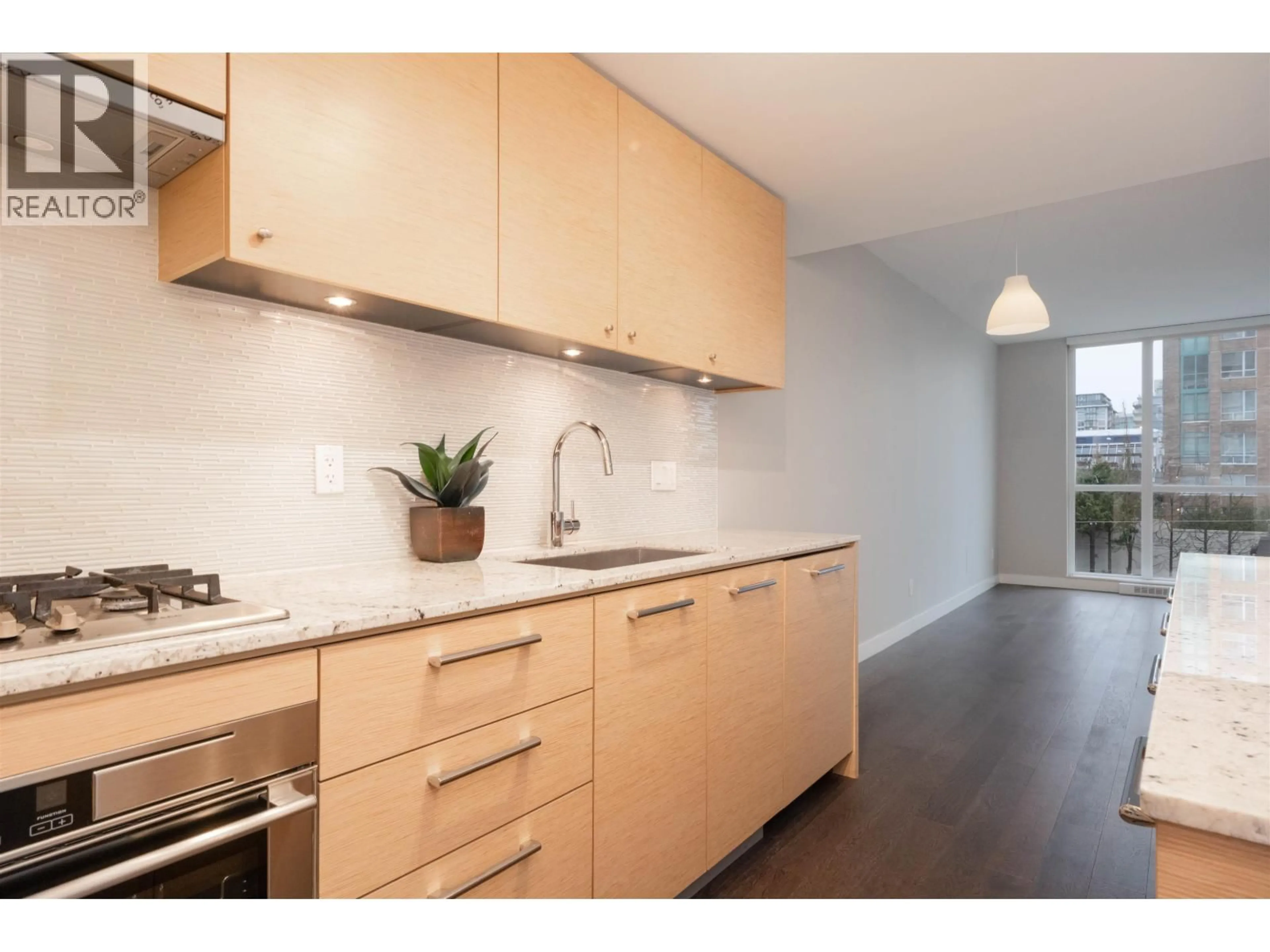 Standard kitchen, wood/laminate floor for 505 - 6180 COONEY ROAD, Richmond British Columbia V6Y0H2