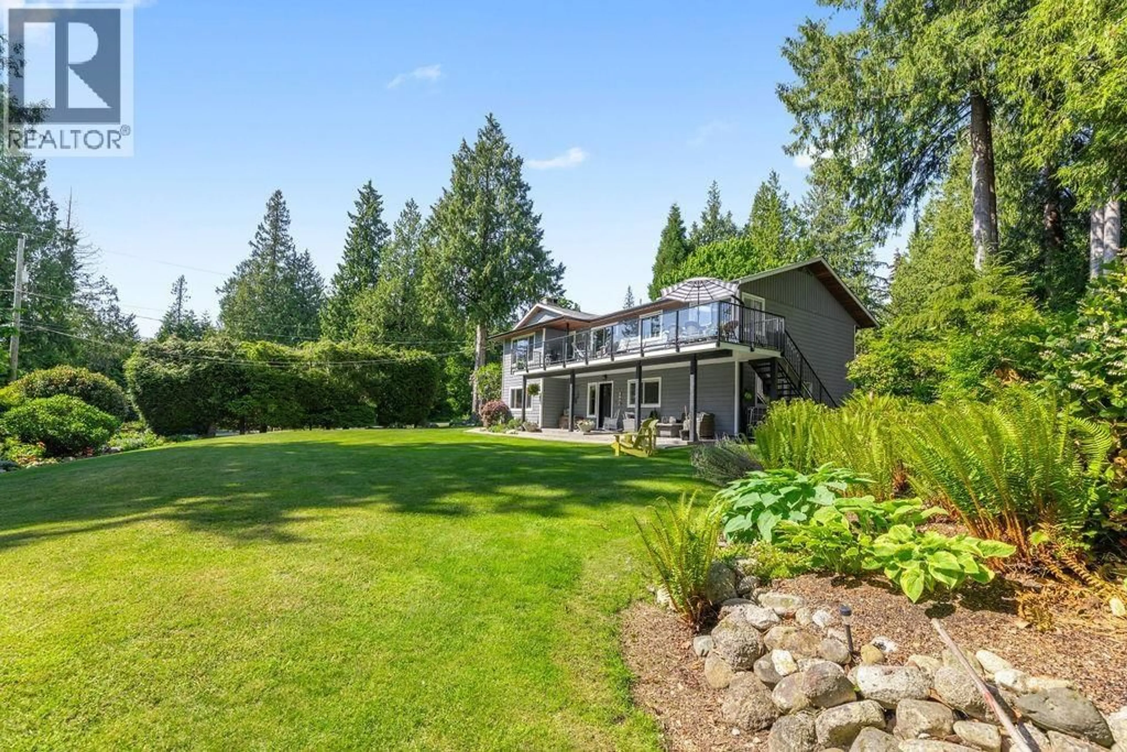 A pic from outside/outdoor area/front of a property/back of a property/a pic from drone, water/lake/river/ocean view for 1200 PAGGIO ROAD, Roberts Creek British Columbia V0N2W2