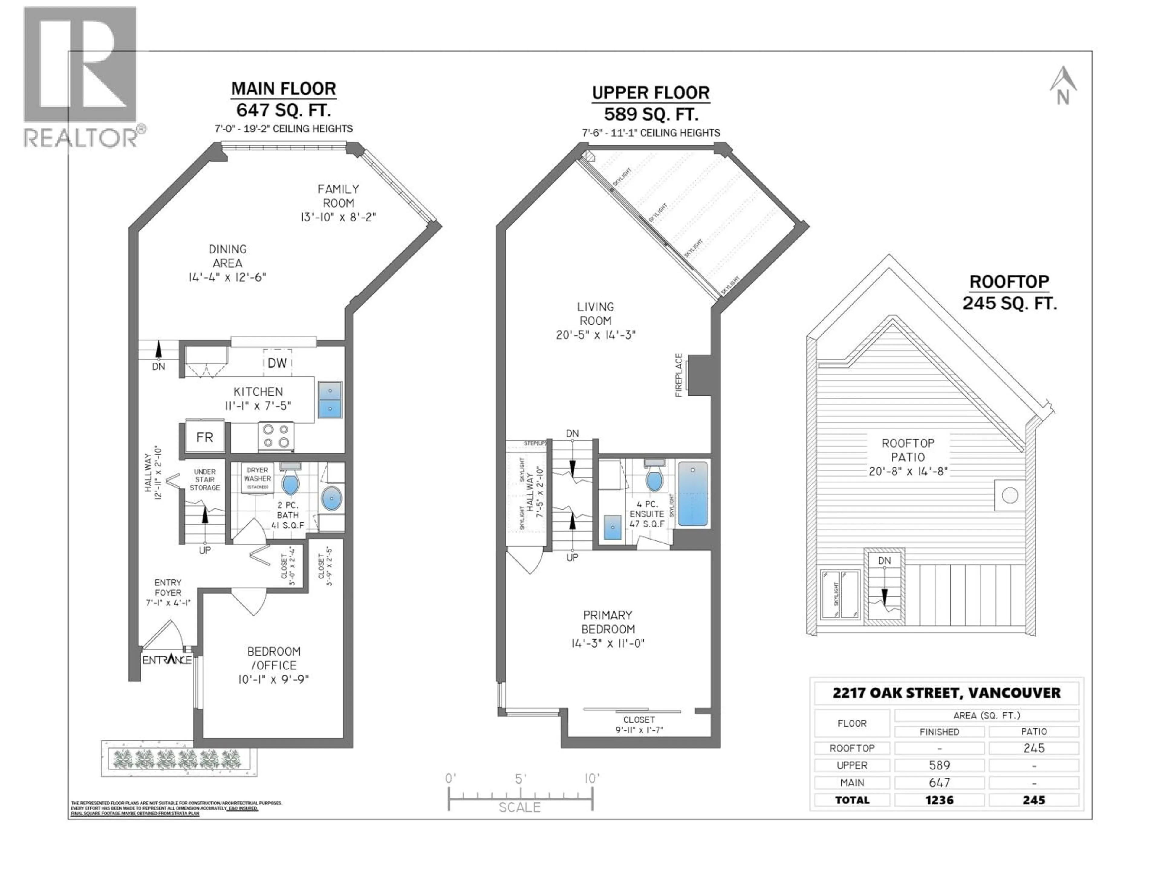Floor plan for 2217 OAK STREET, Vancouver British Columbia V6H3W6
